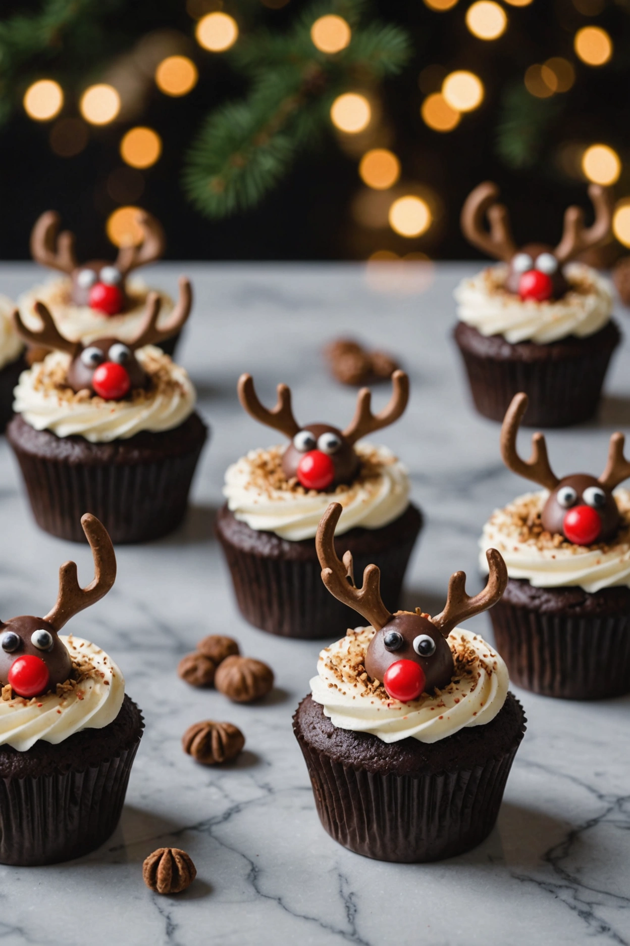 14. Reindeer Cupcakes