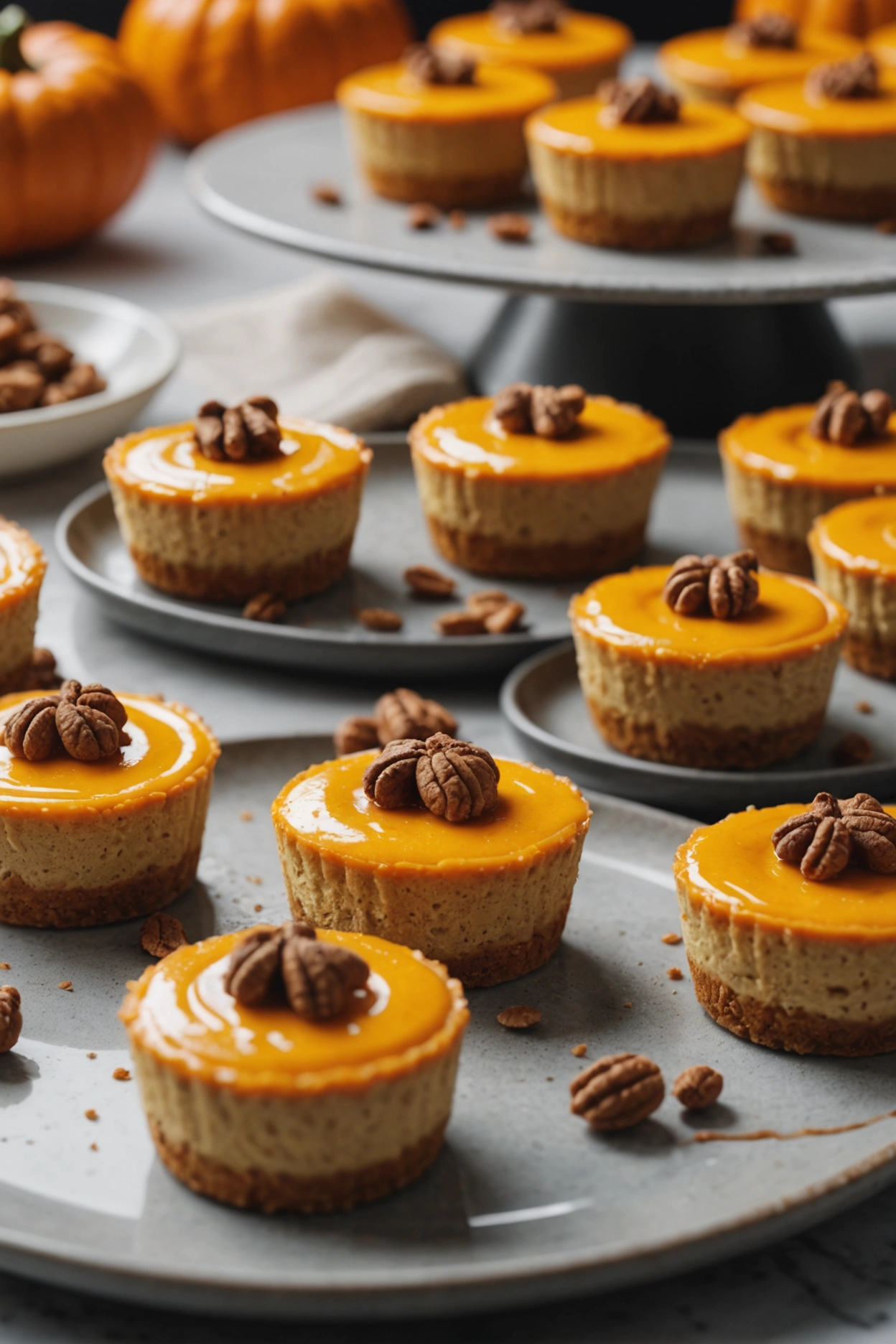 16. Mini Pumpkin Cheesecakes