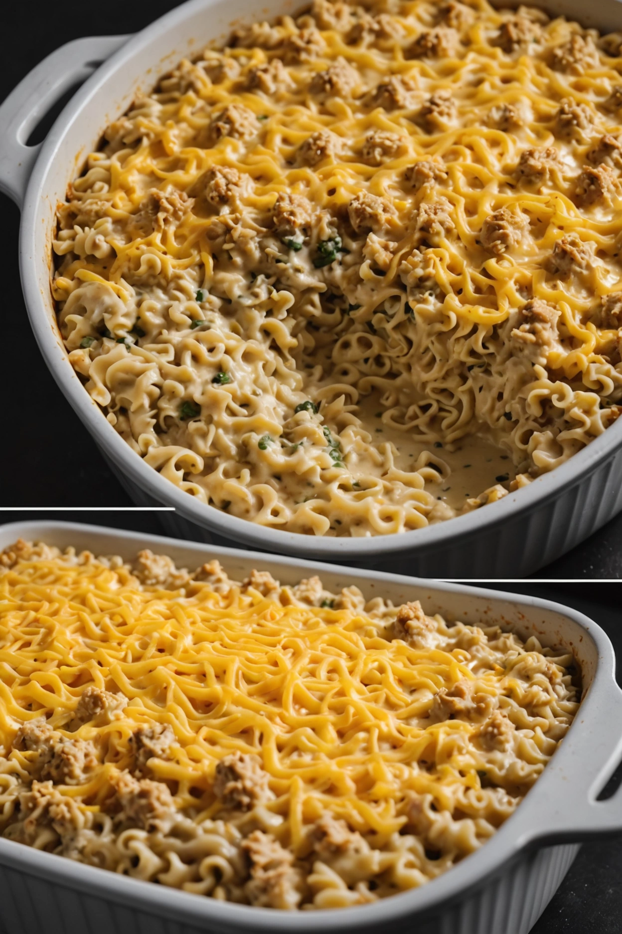 2. Cheesy Tuna Noodle Casserole