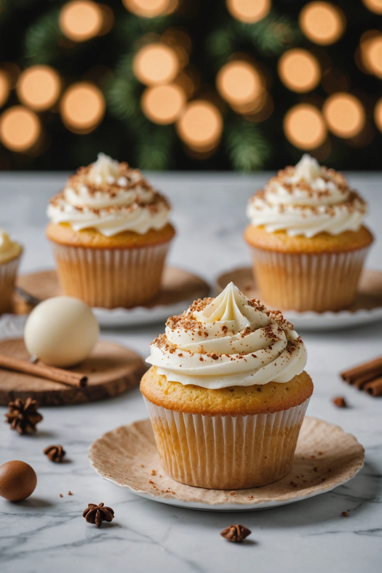 2. Eggnog Cupcakes