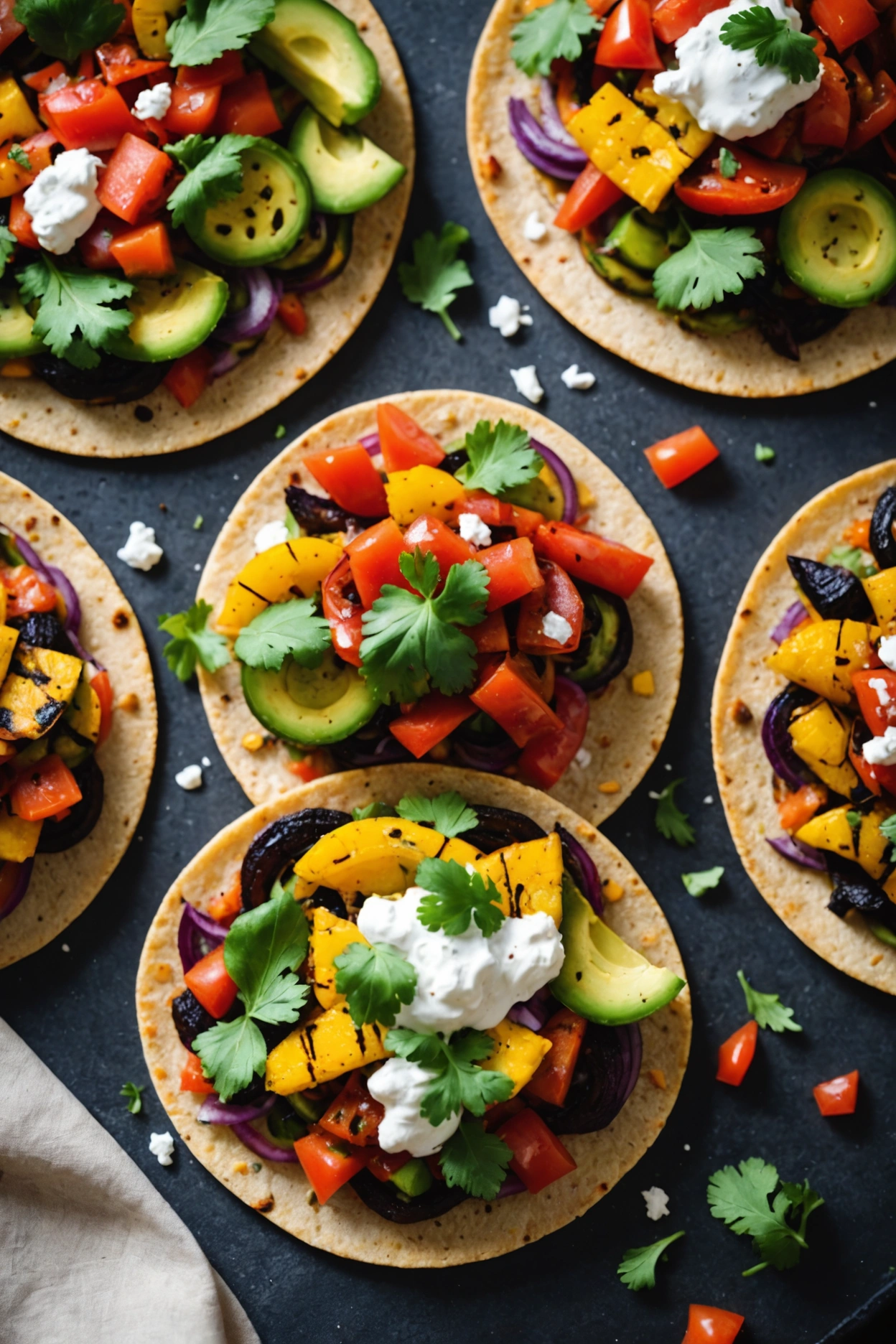 2. Roasted Veggie Tostadas