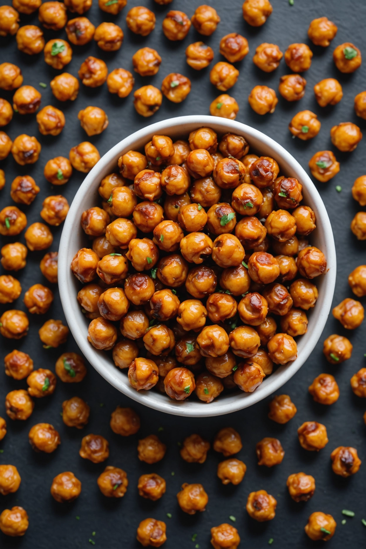 2. Spicy BBQ Roasted Chickpeas