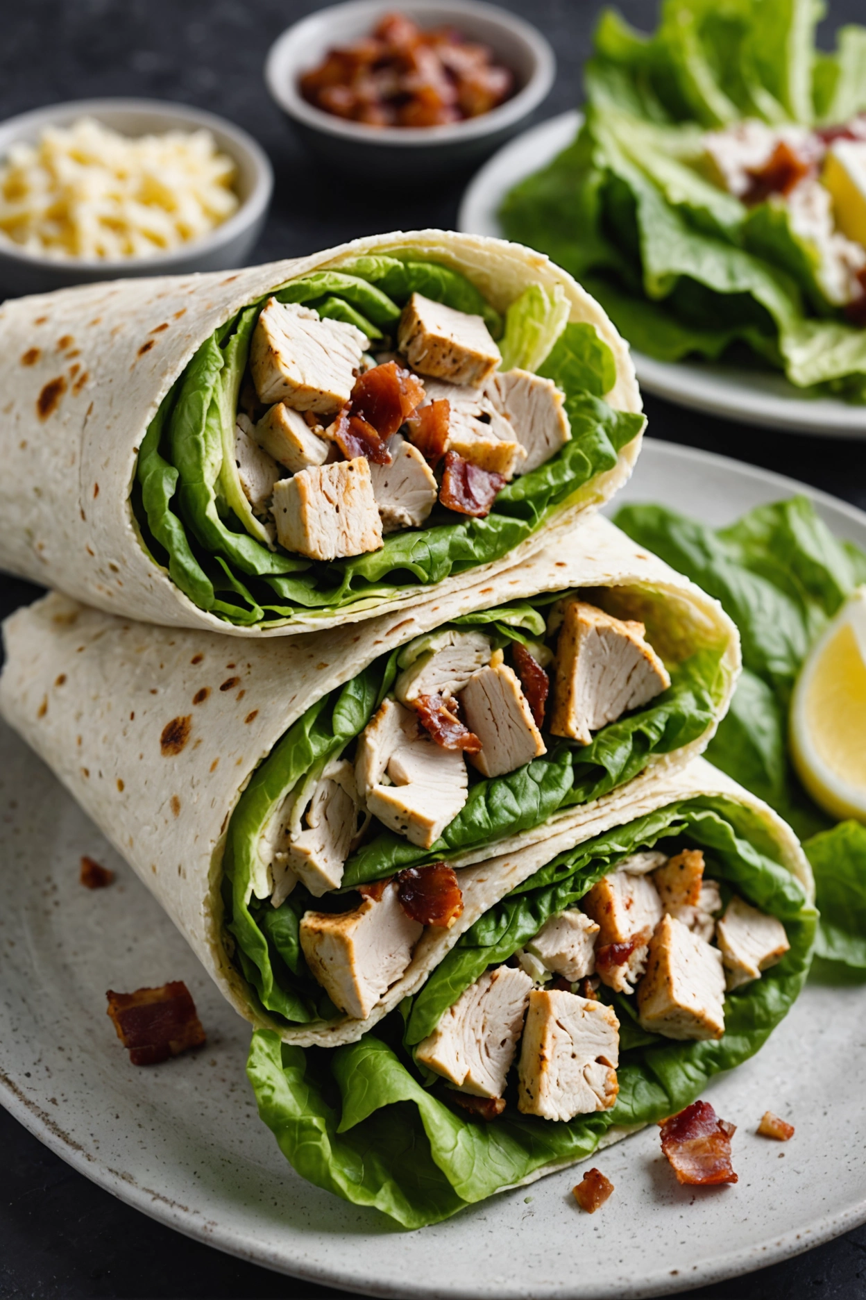 3. Chicken Caesar Salad Wraps