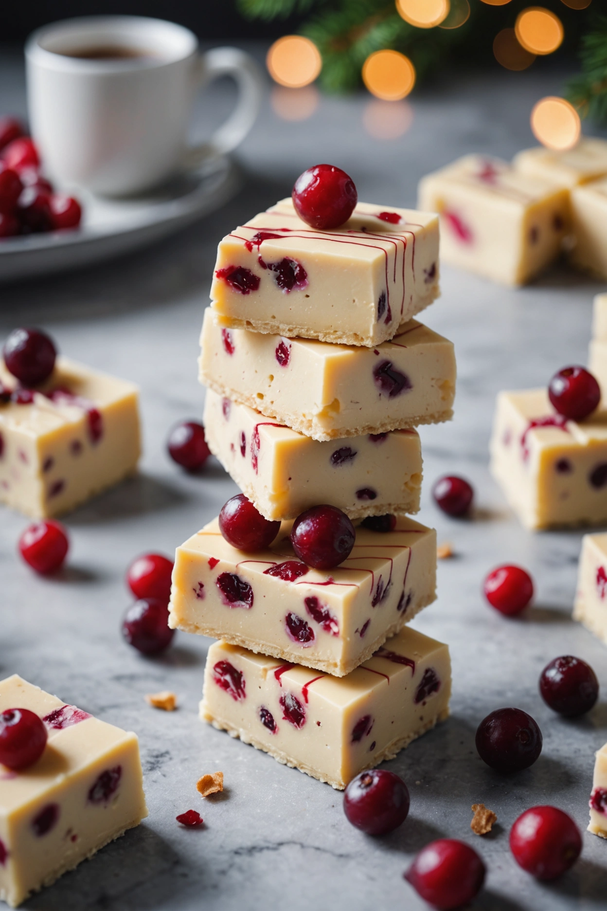 5. White Chocolate Cranberry Fudge