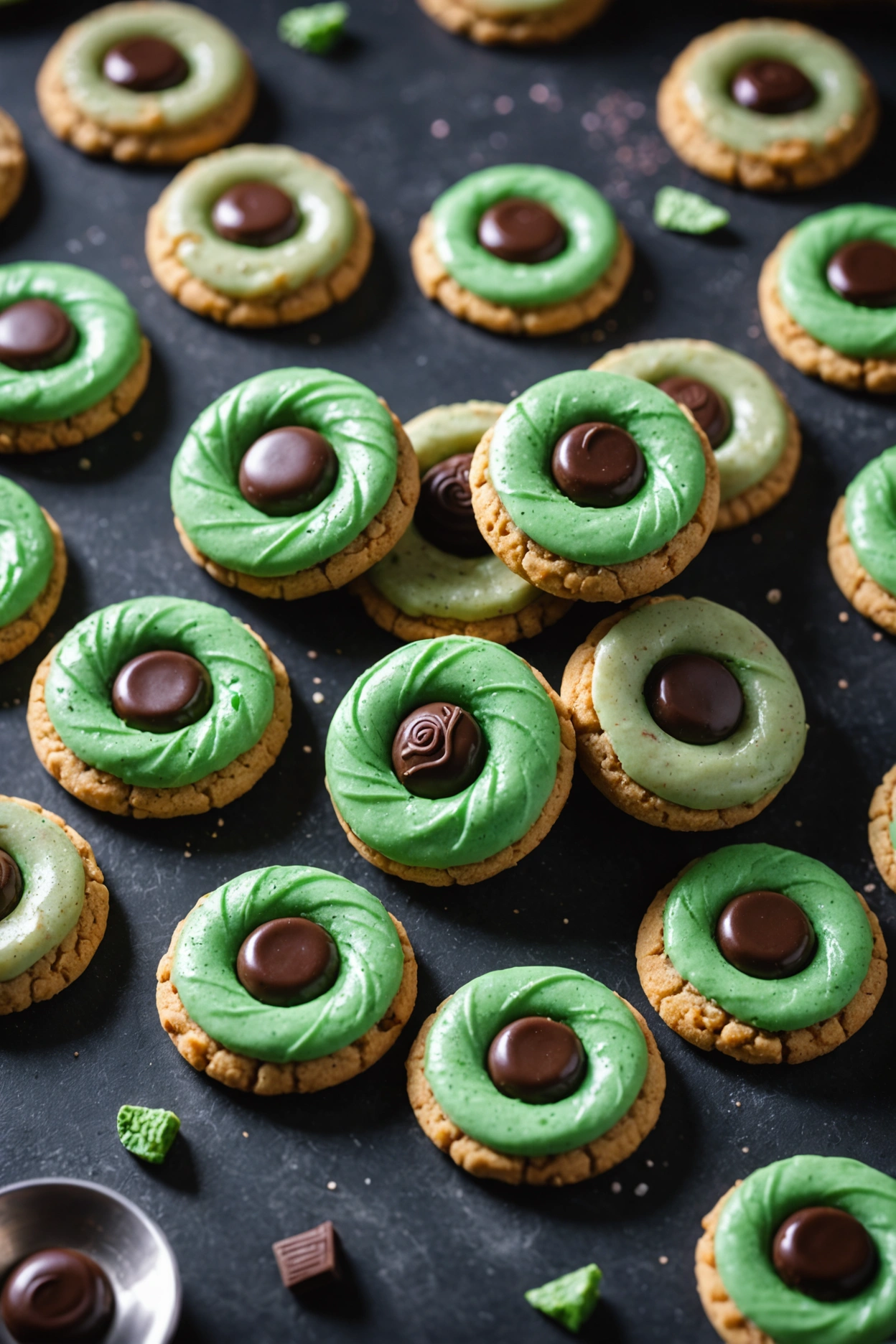 6. Andes Mint Thumbprint Cookies