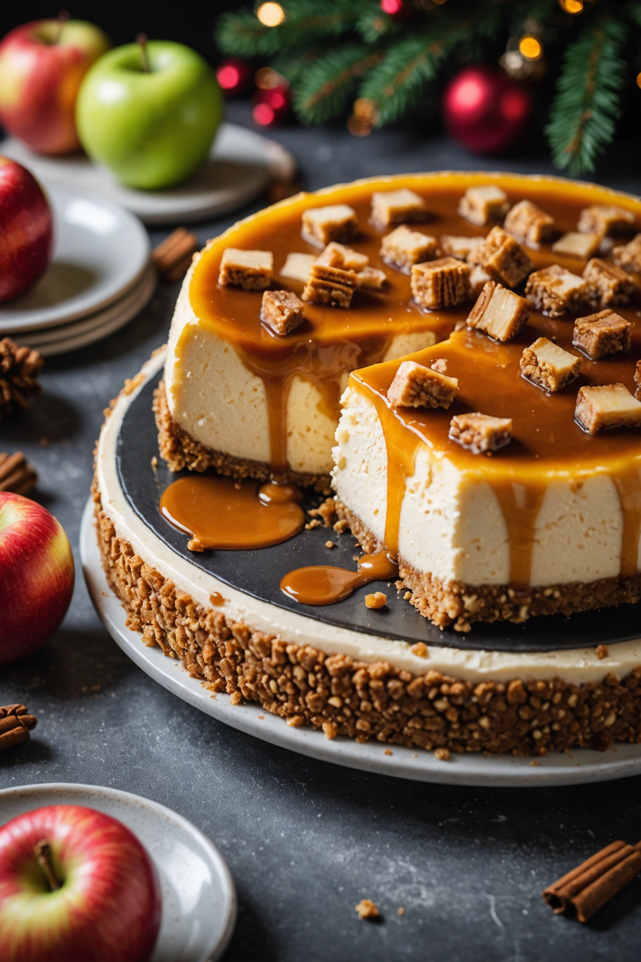 6. Caramel Apple Cheesecake