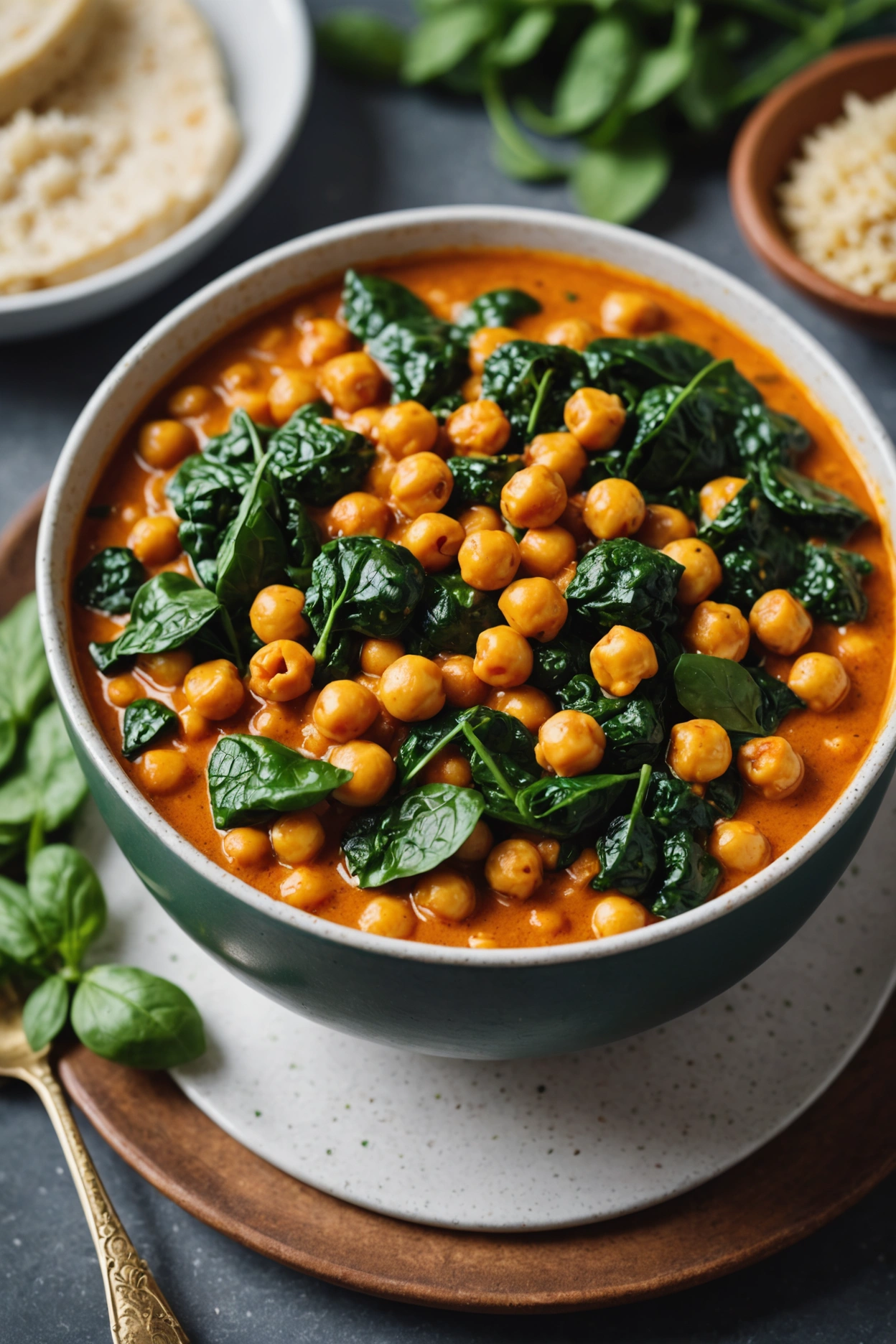 6. Chickpea and Spinach Curry