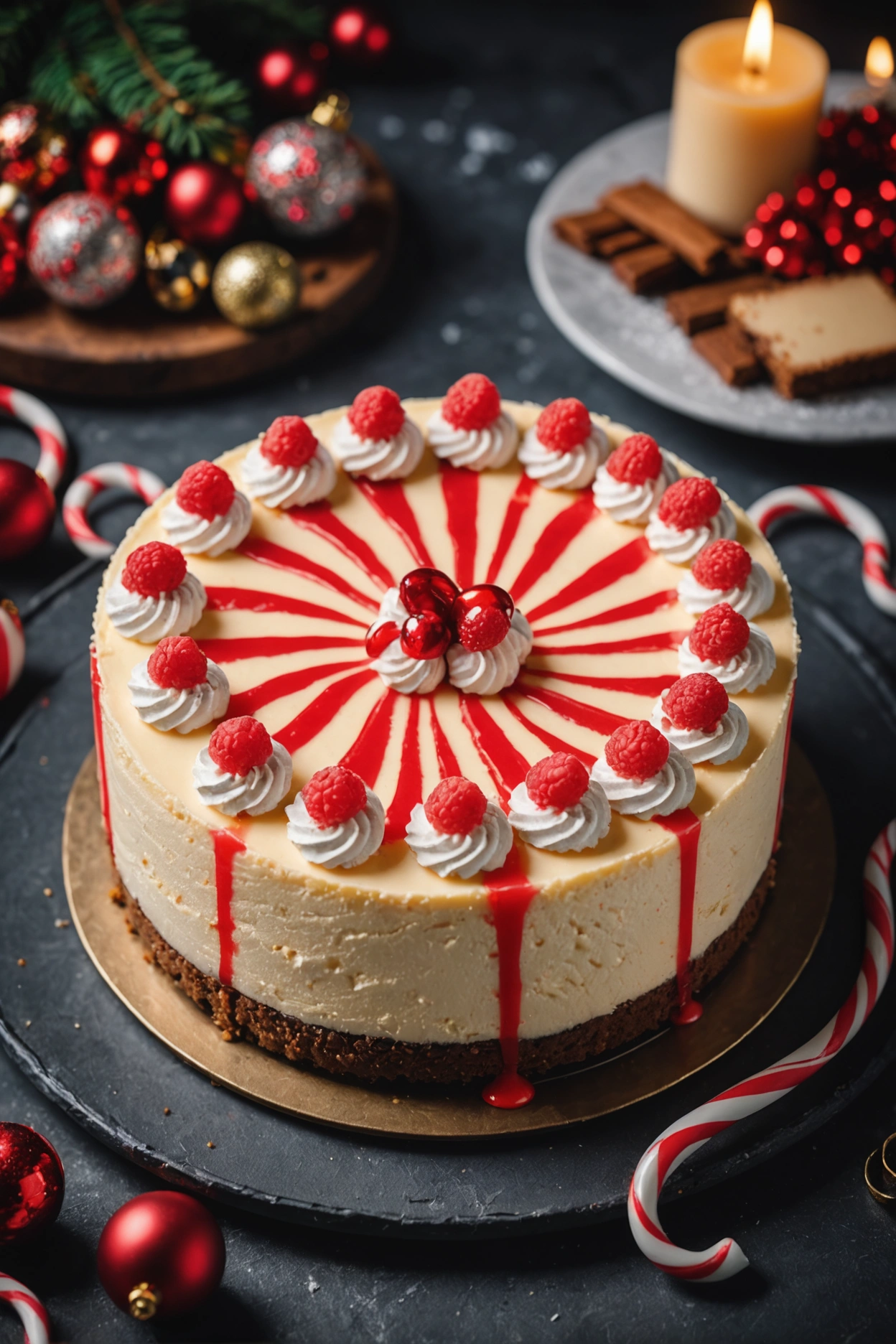 7. Candy Cane Cheesecake