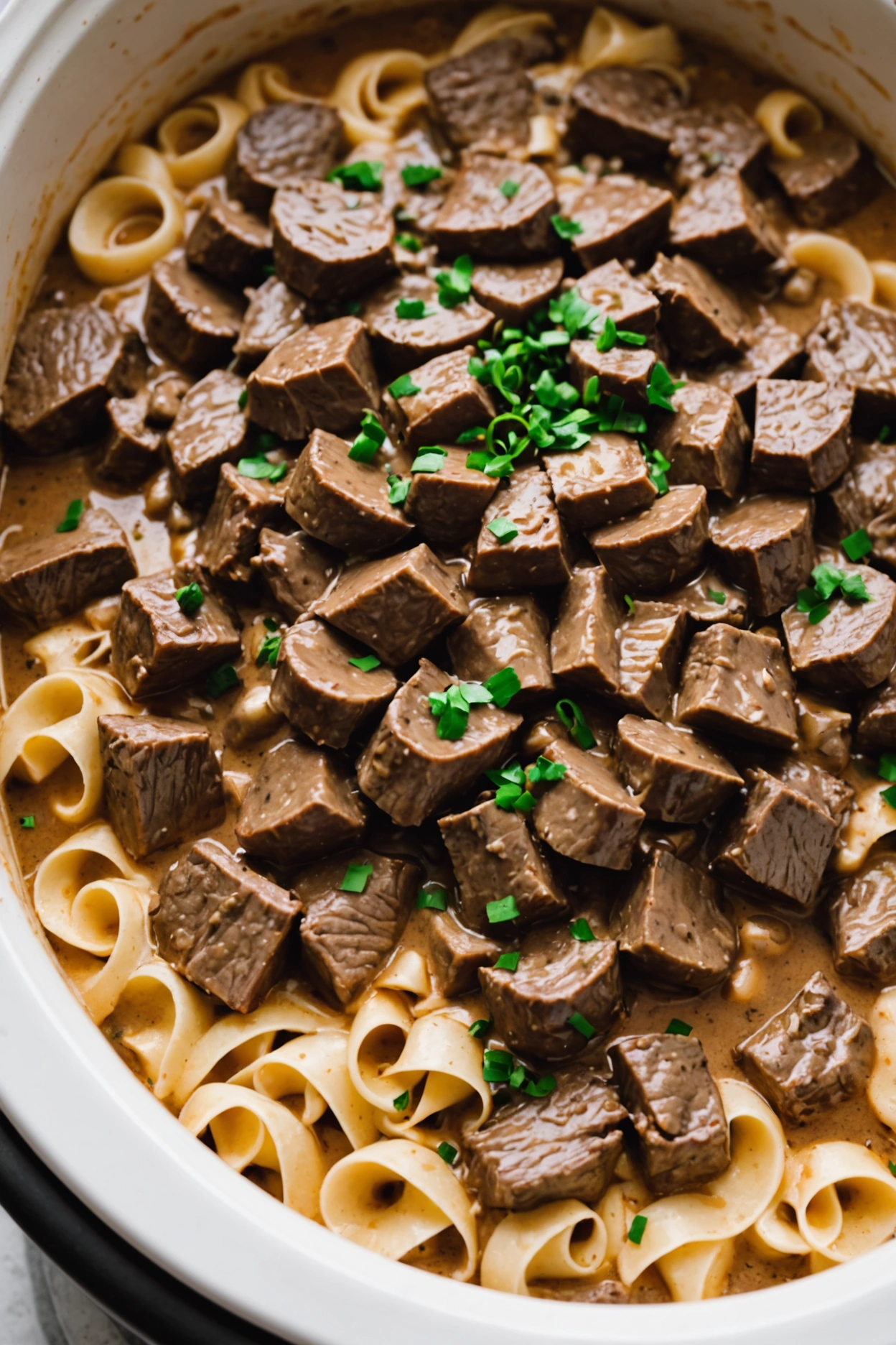 7. Crockpot Beef Stroganoff