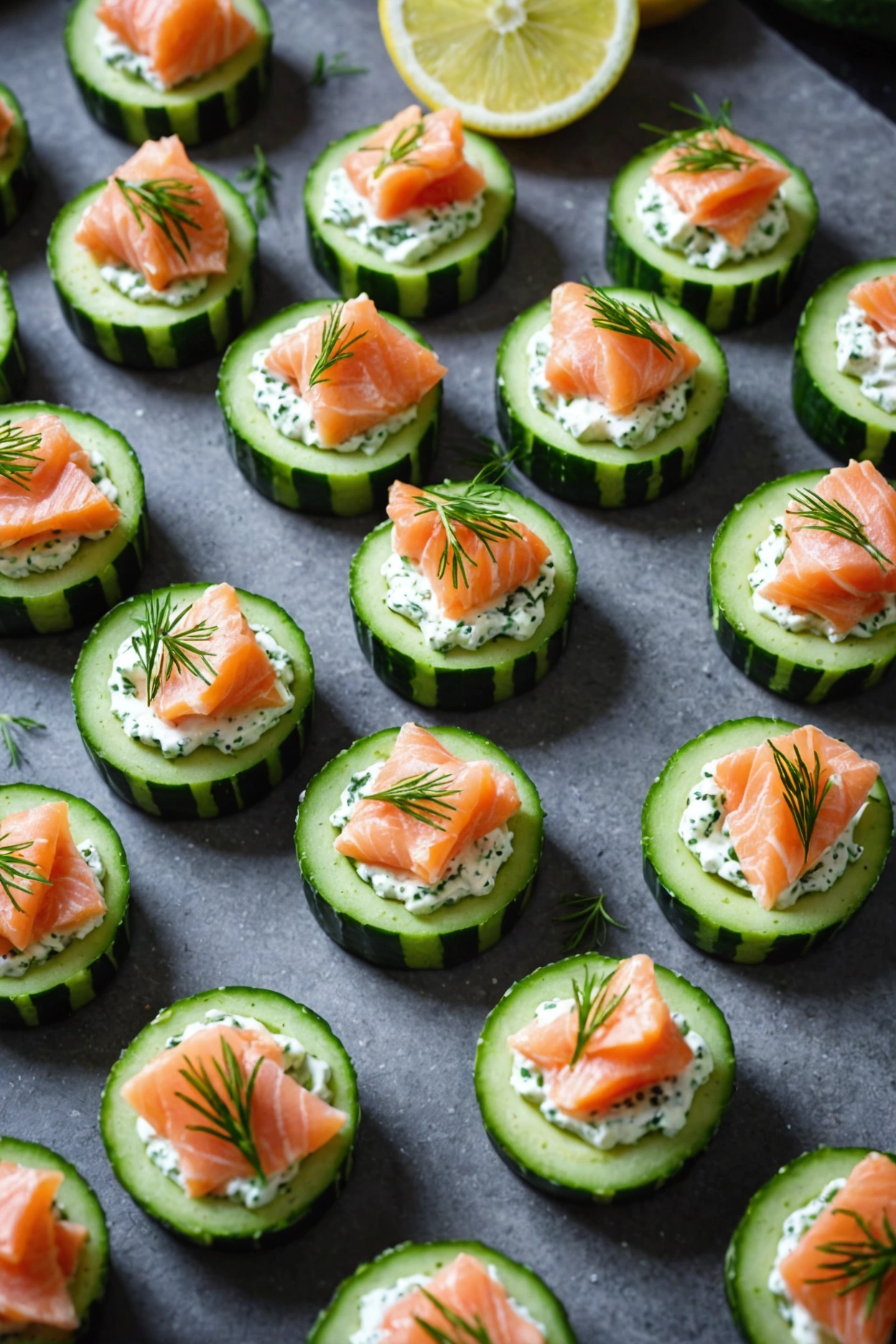 7. Cucumber Salmon Bites