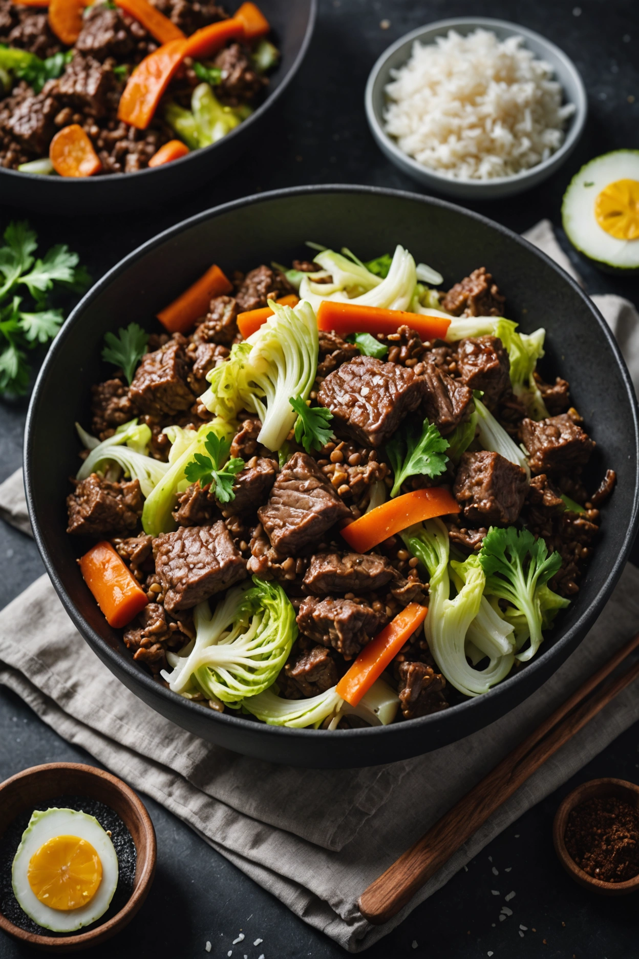 7. Keto Beef and Cabbage Stir-Fry