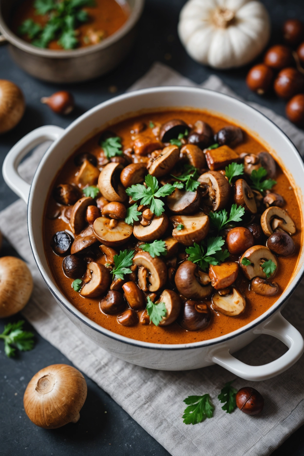 7. Mushroom and Chestnut Curry