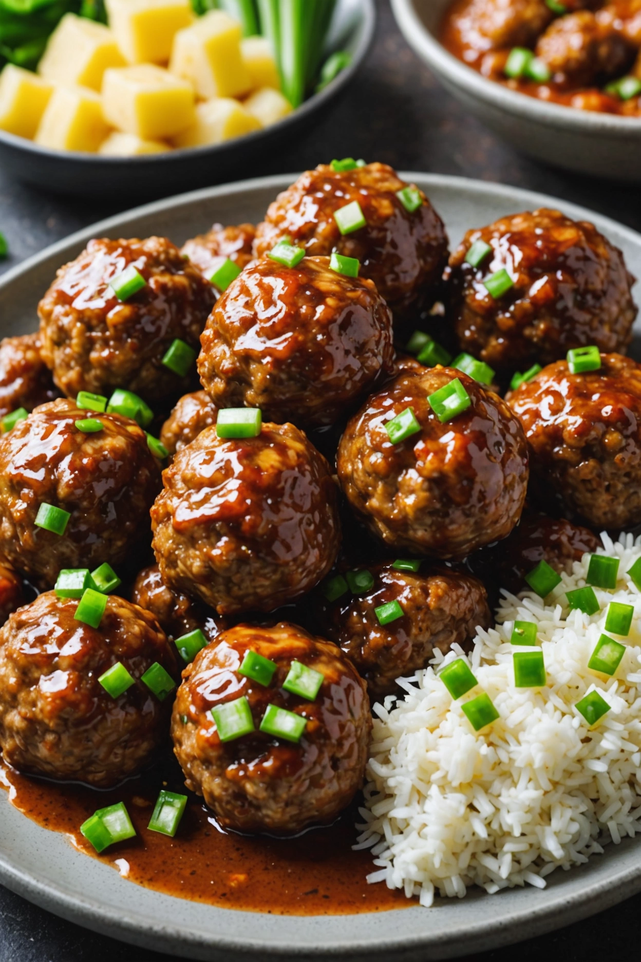 7. Pineapple Teriyaki Meatballs