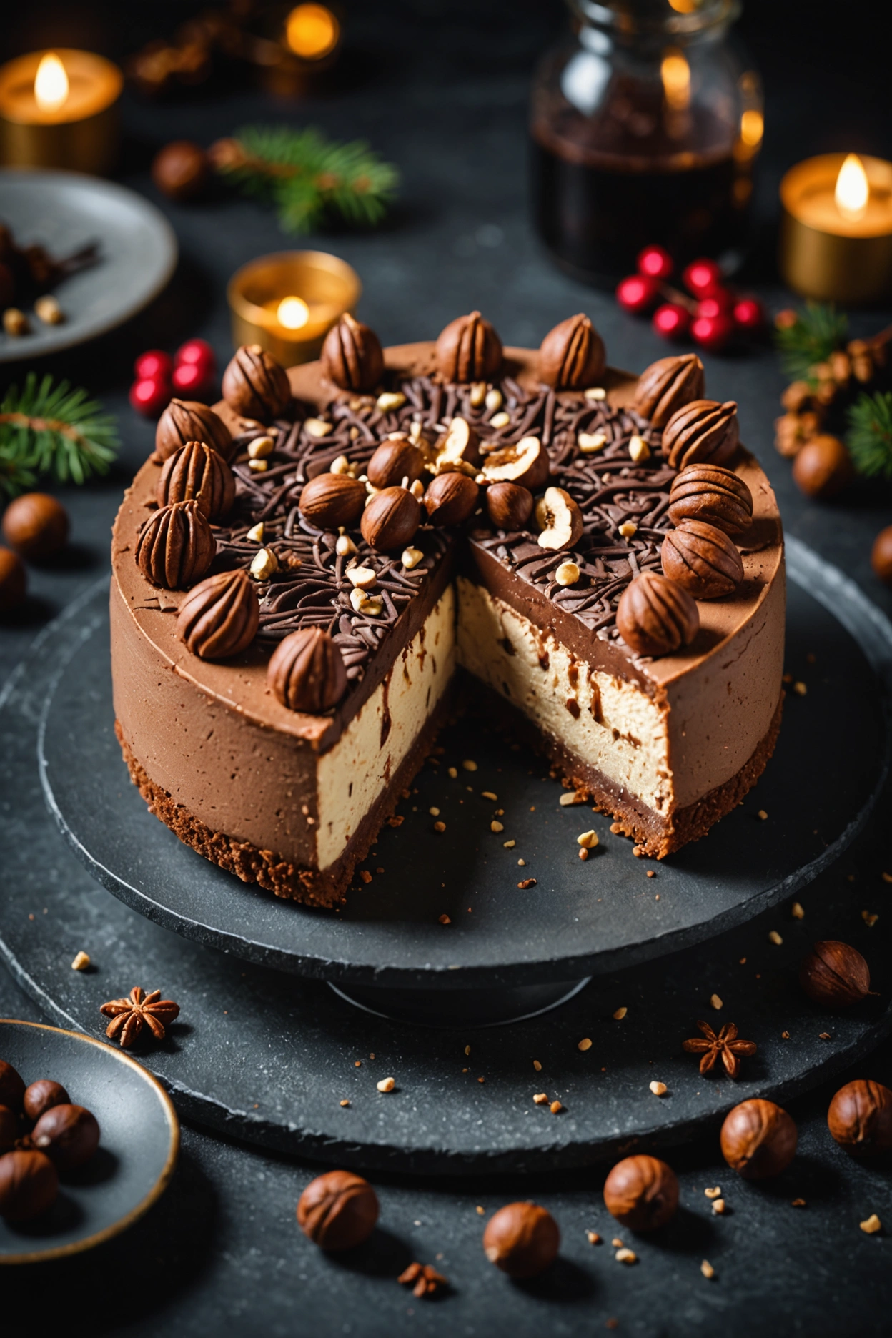 8. Chocolate Hazelnut Cheesecake