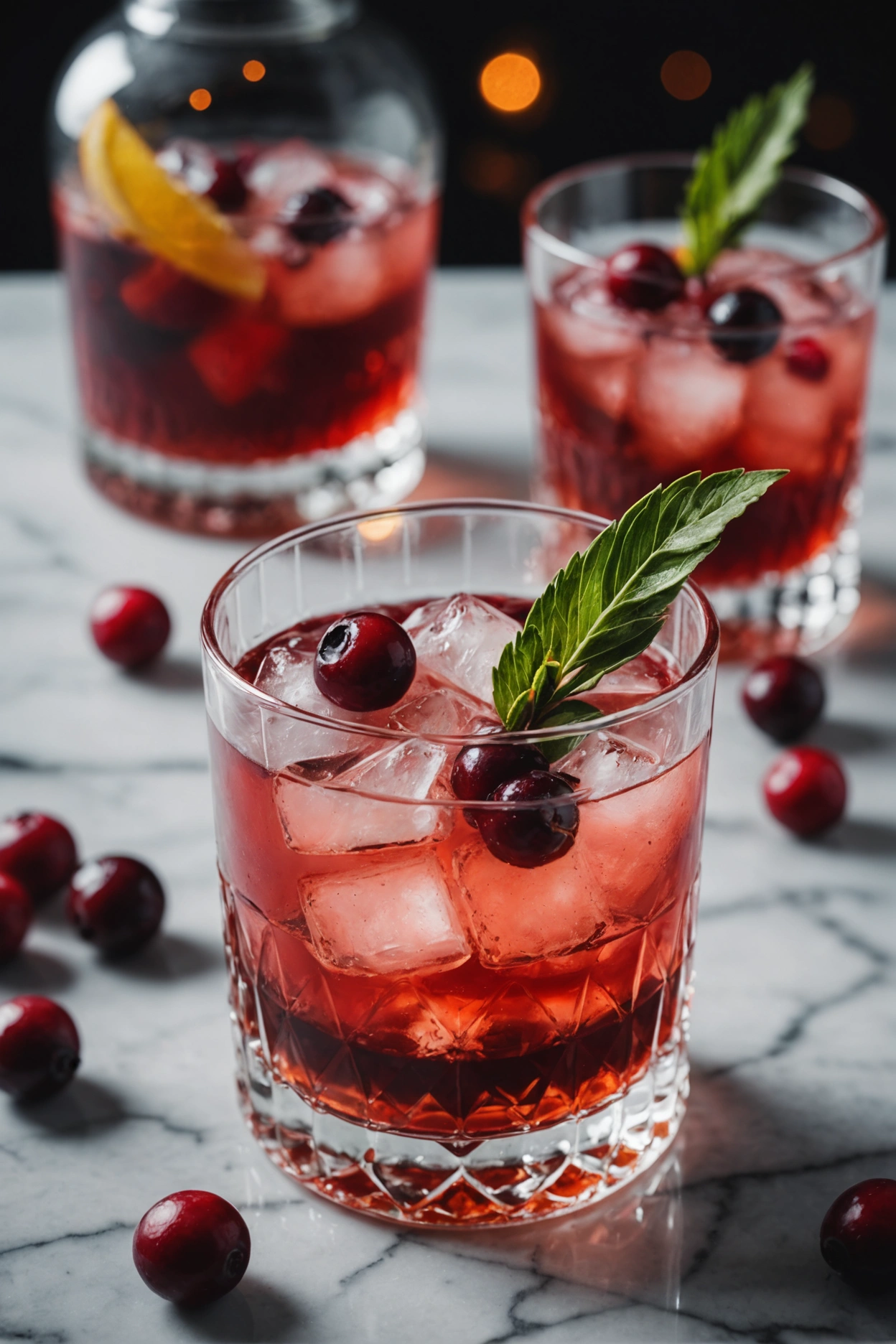 8. Cranberry Whiskey Smash