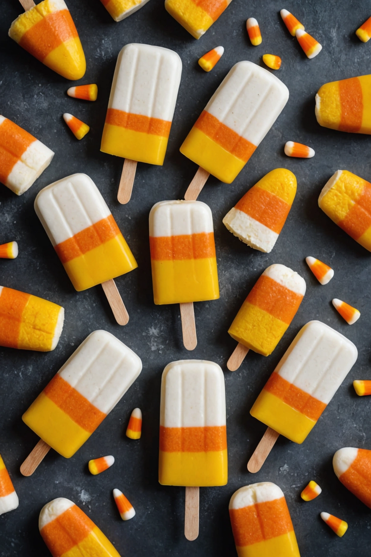 9. Keto Candy Corn Popsicles