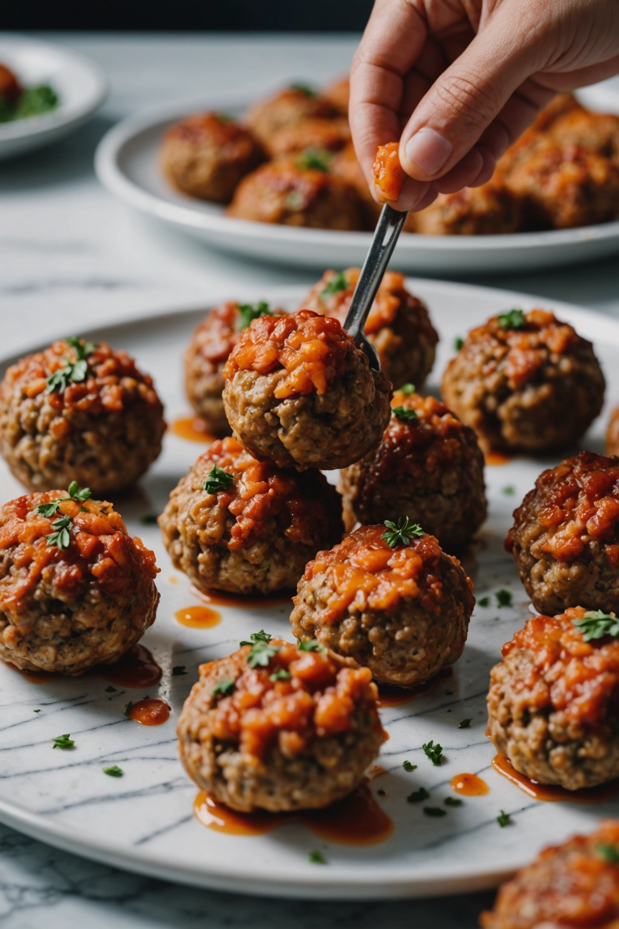 9. Stuffing Meatballs