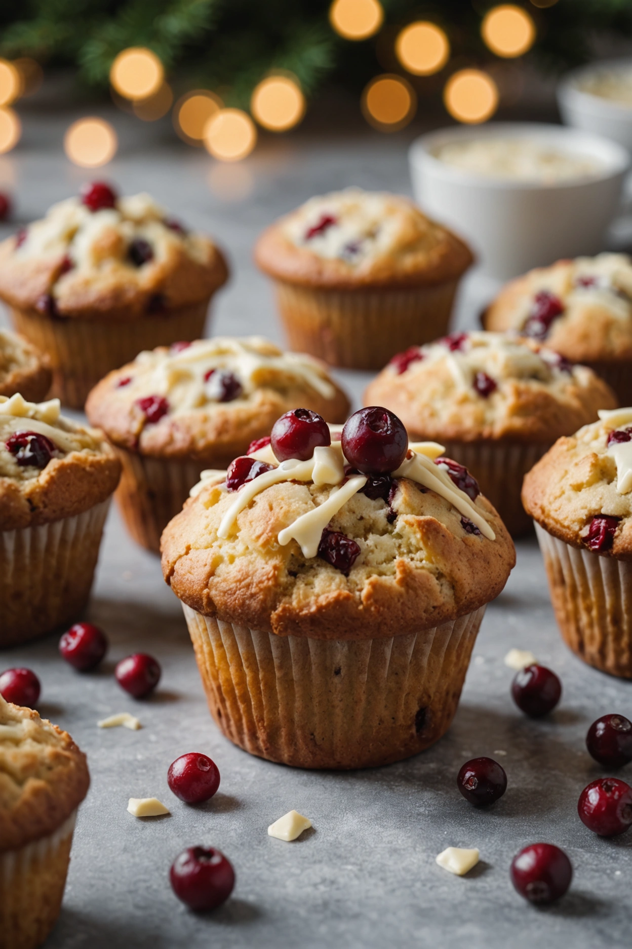 9. White Chocolate Cranberry Muffins