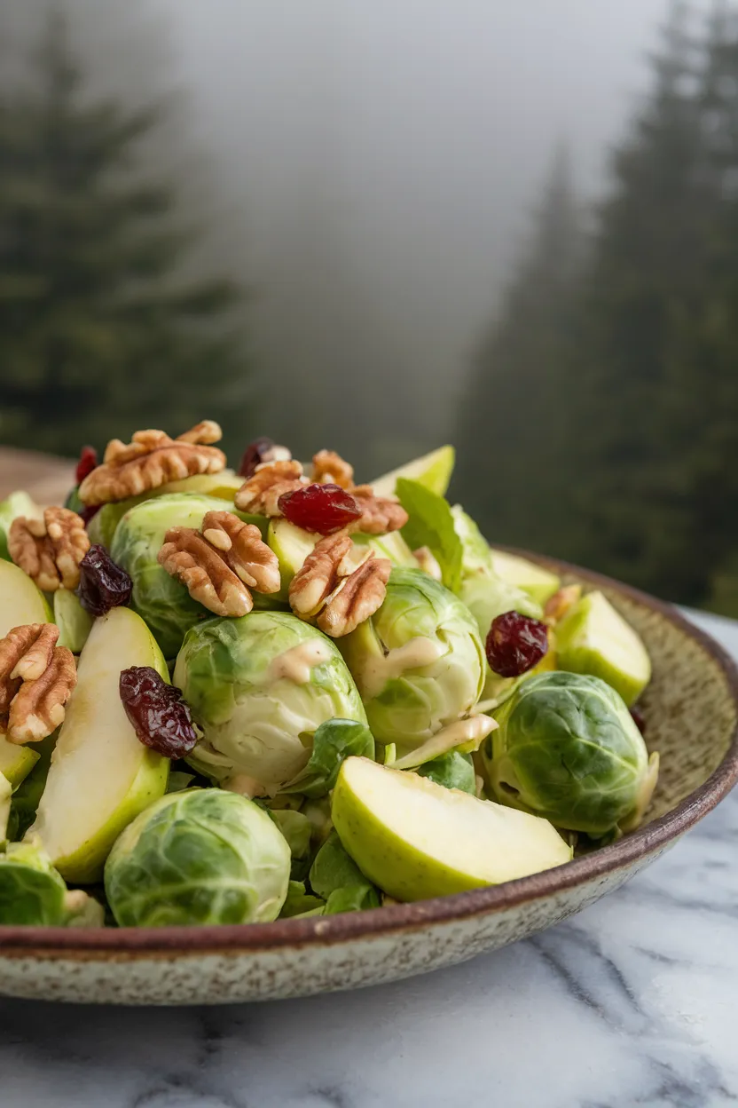 10. Brussels Sprouts Salad with Apples and Walnuts