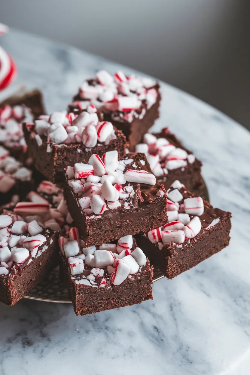 10. Candy Cane Brownies