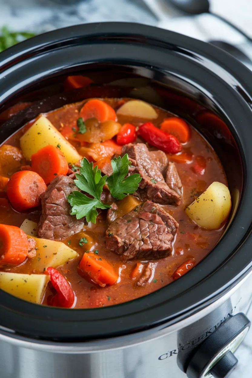 10. Italian Beef Stew Crockpot Recipe