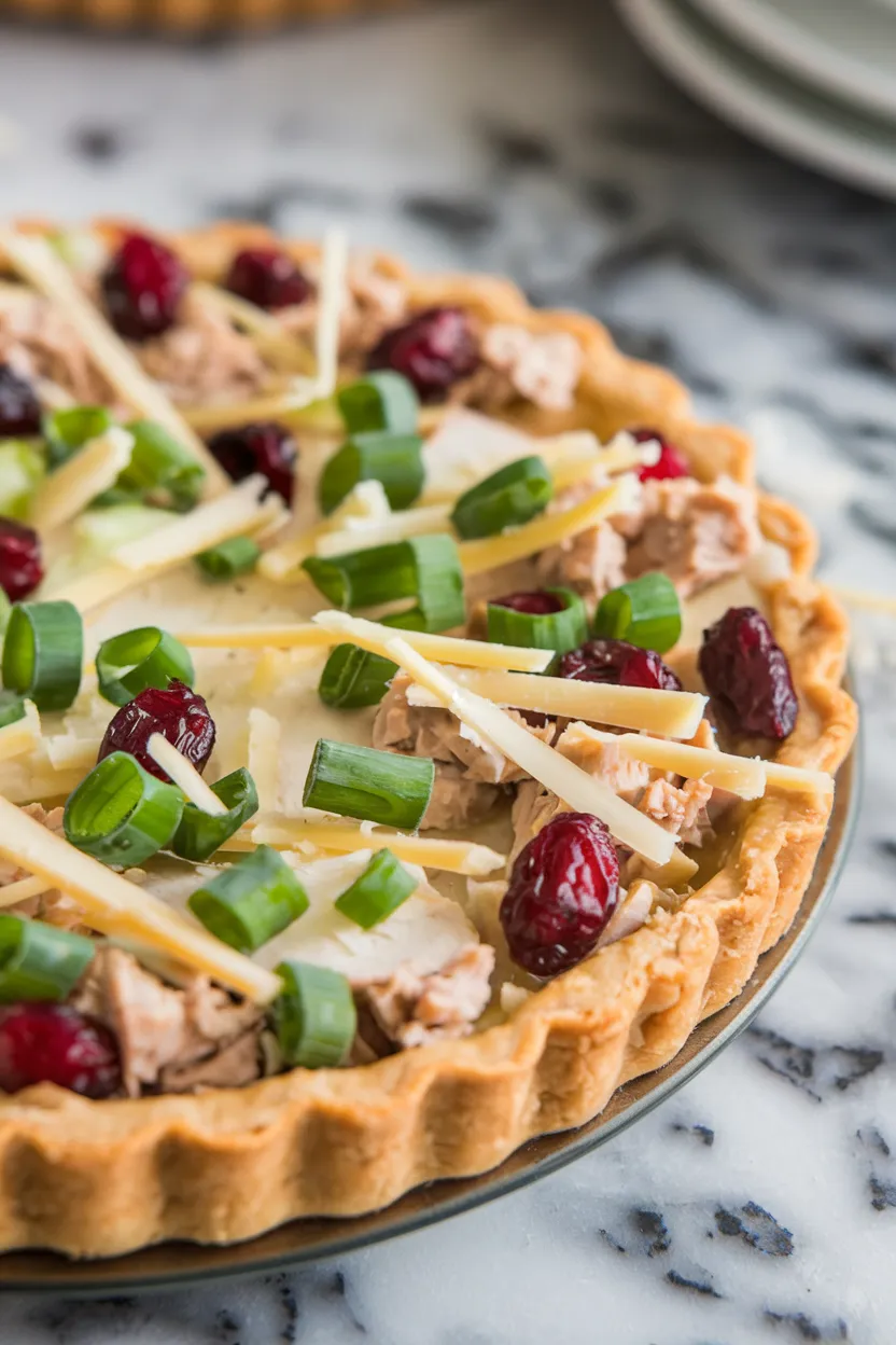 10. Turkey and Cranberry Holiday Quiche