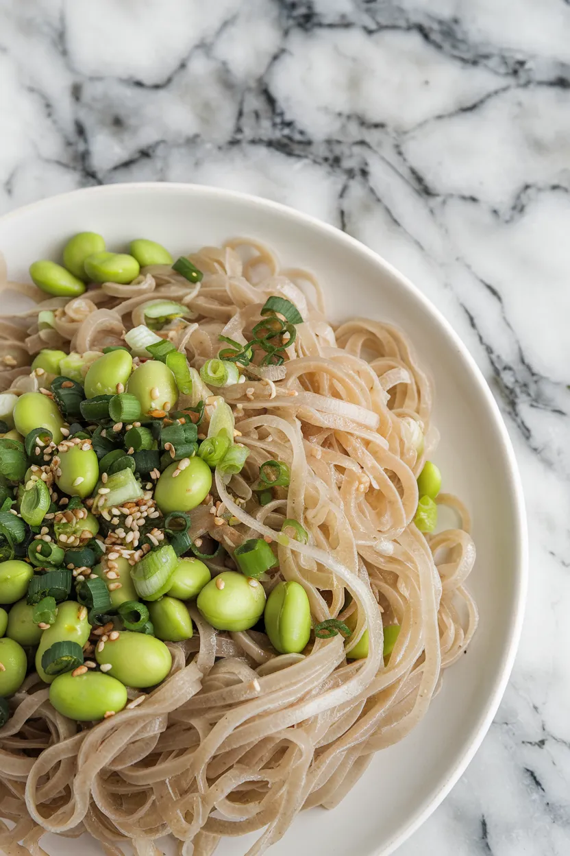 11. Shirataki Noodles with Sesame and Edamame