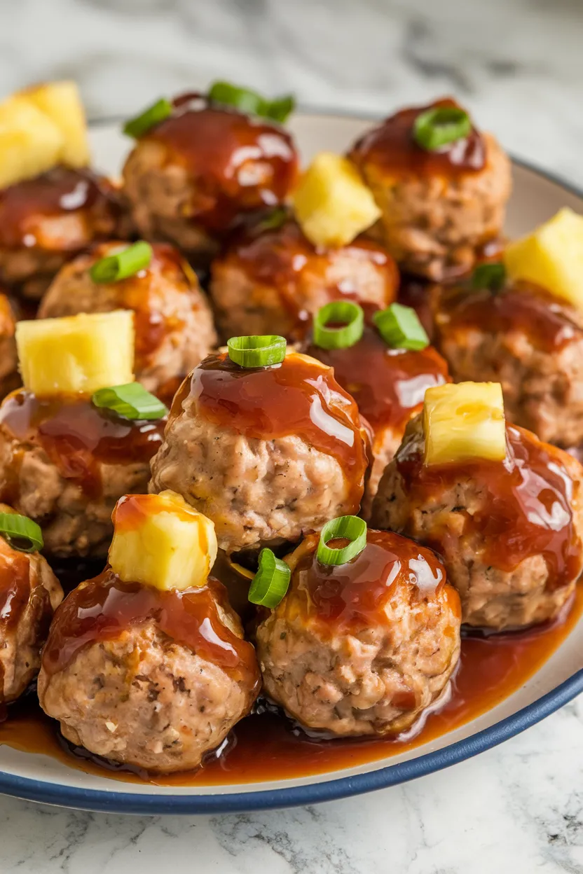 12. Hawaiian Crockpot Meatballs