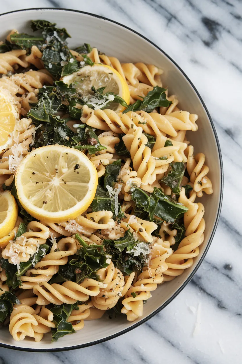 12. Kamut Pasta with Kale and Lemon