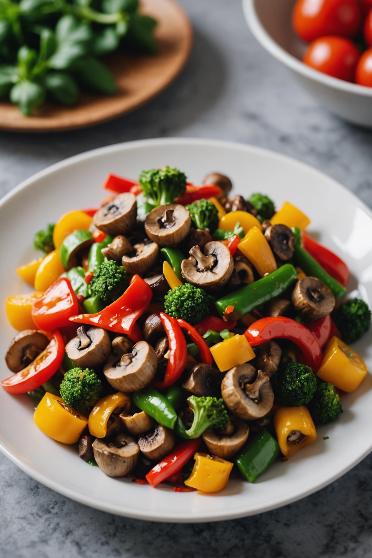 13. Mushroom and Bell Pepper Stir Fry