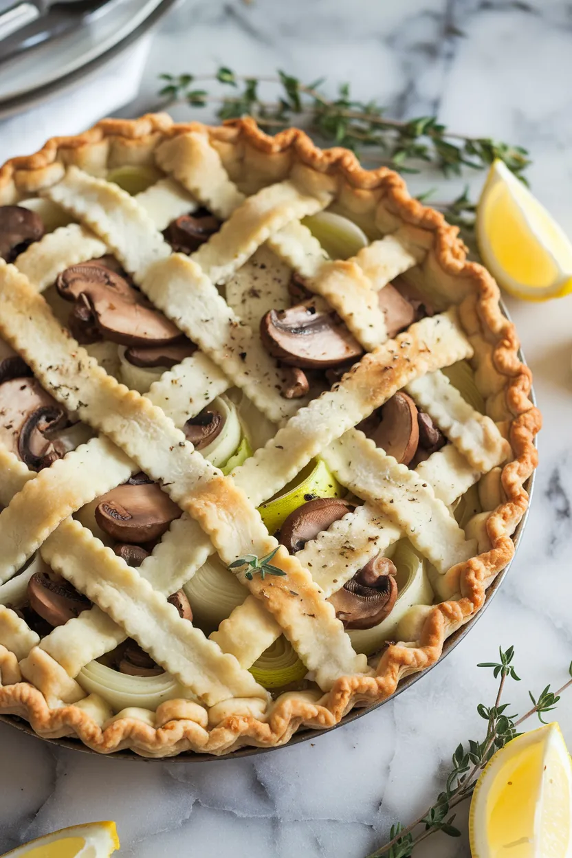 13. Mushroom and Leek Pie