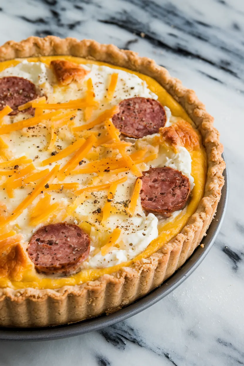 13. Sausage and Cottage Cheese Quiche