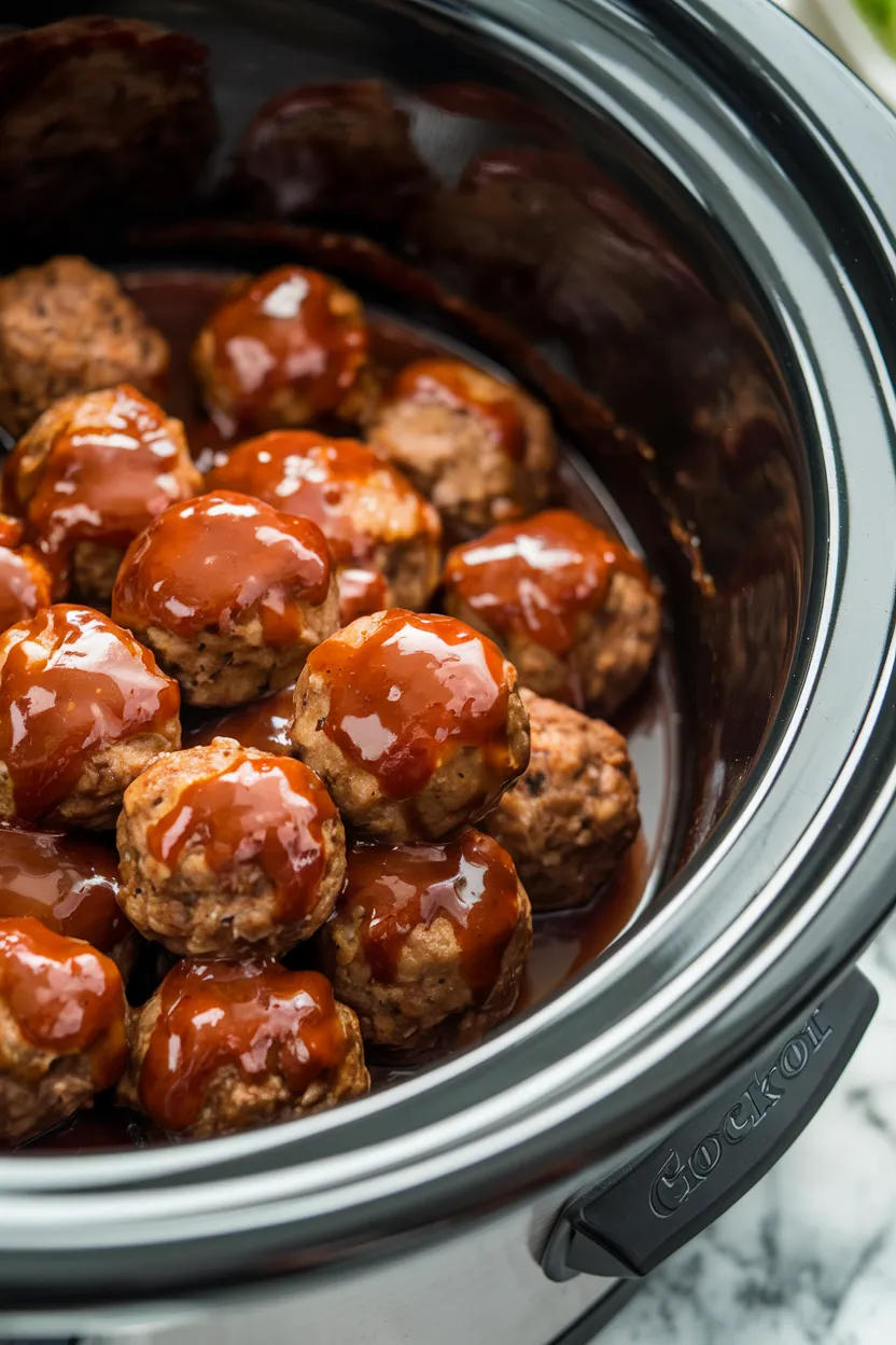 15. Bourbon Crockpot Meatballs