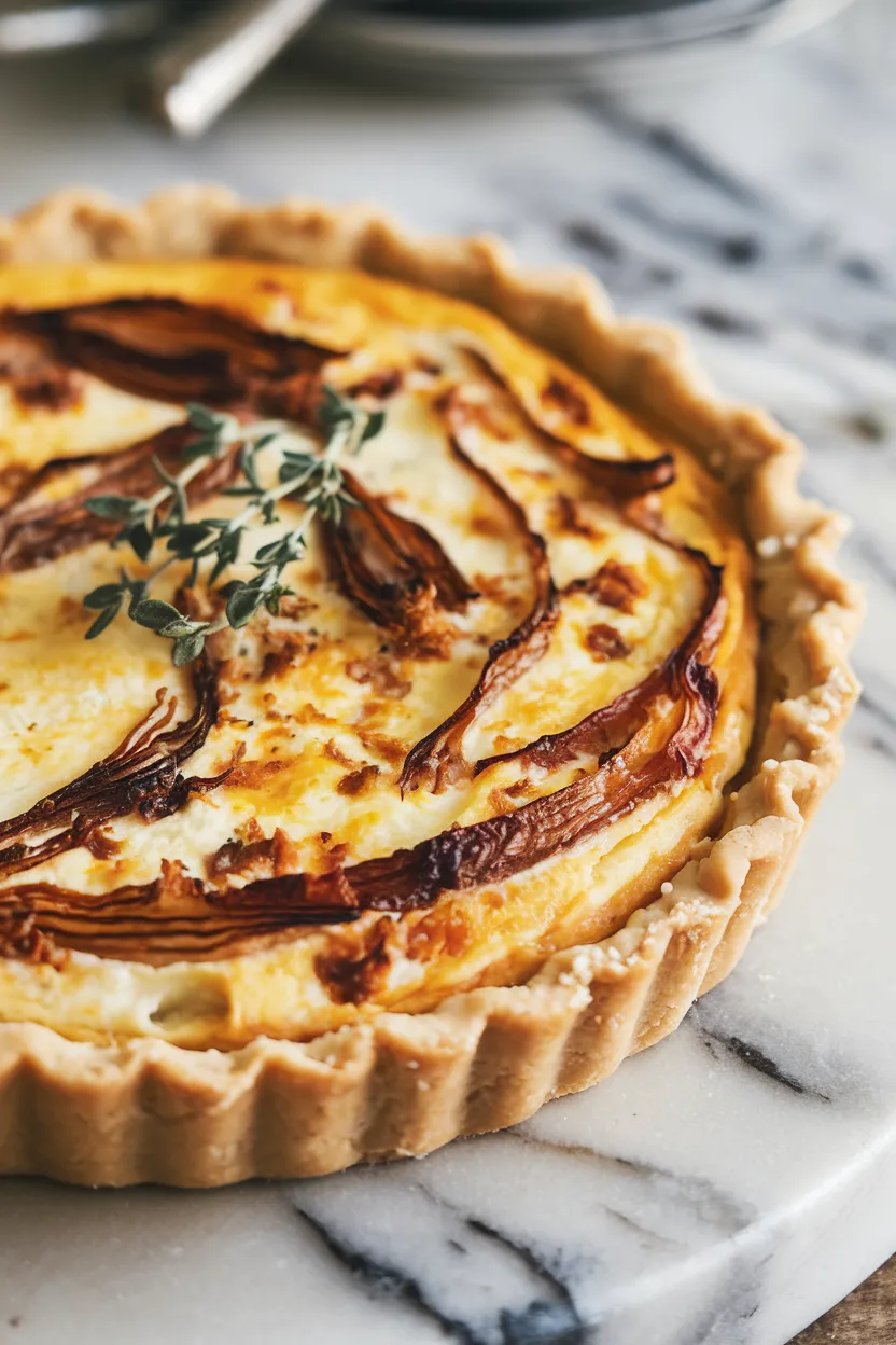 17. Caramelized Onion and Cottage Cheese Quiche