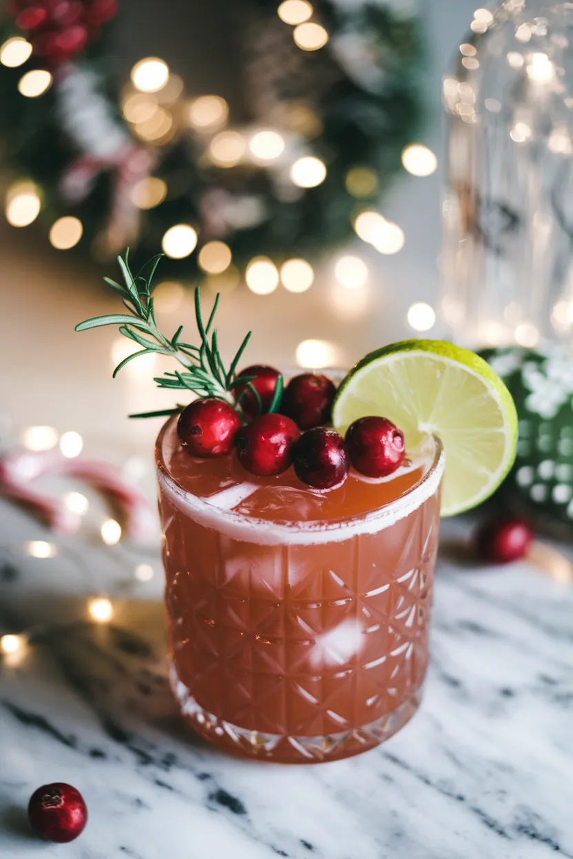 19. Cranberry Rosemary Gin Smash