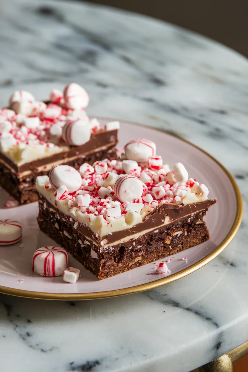 2. Peppermint Bark Brownies