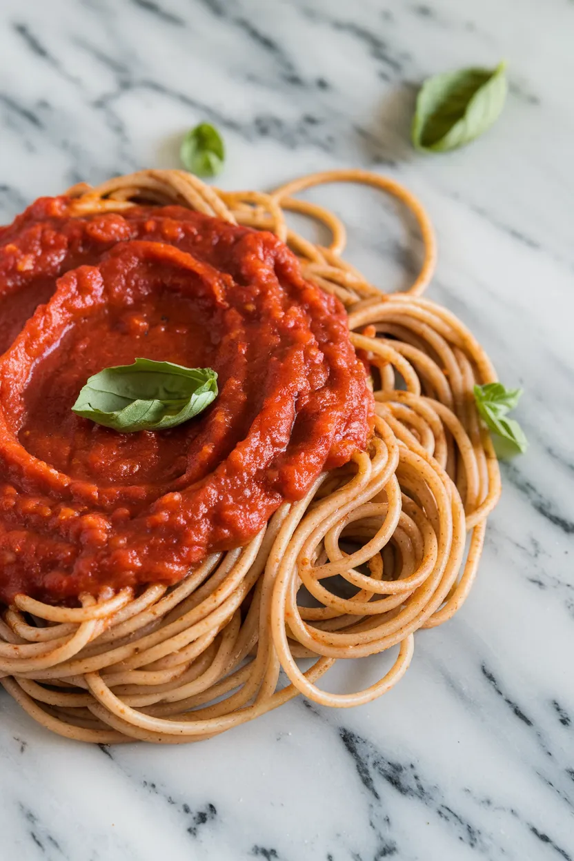 2. Whole Wheat Spaghetti with Marinara Sauce