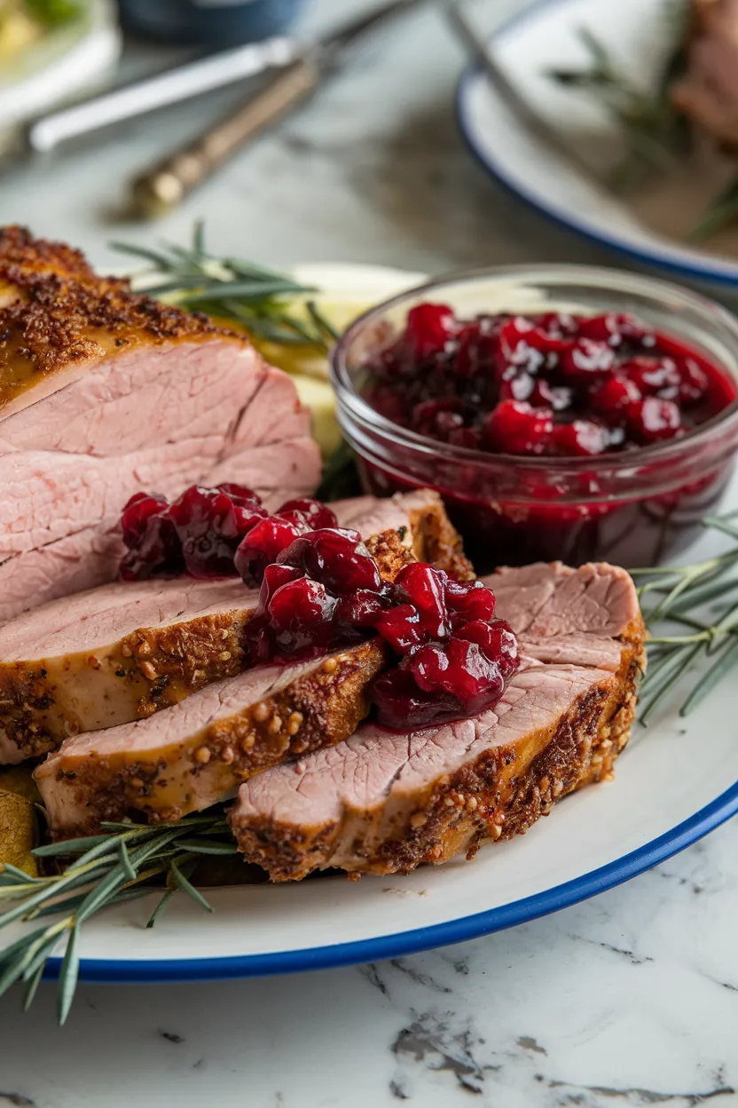 3. Pork Tenderloin with Cranberry Sauce