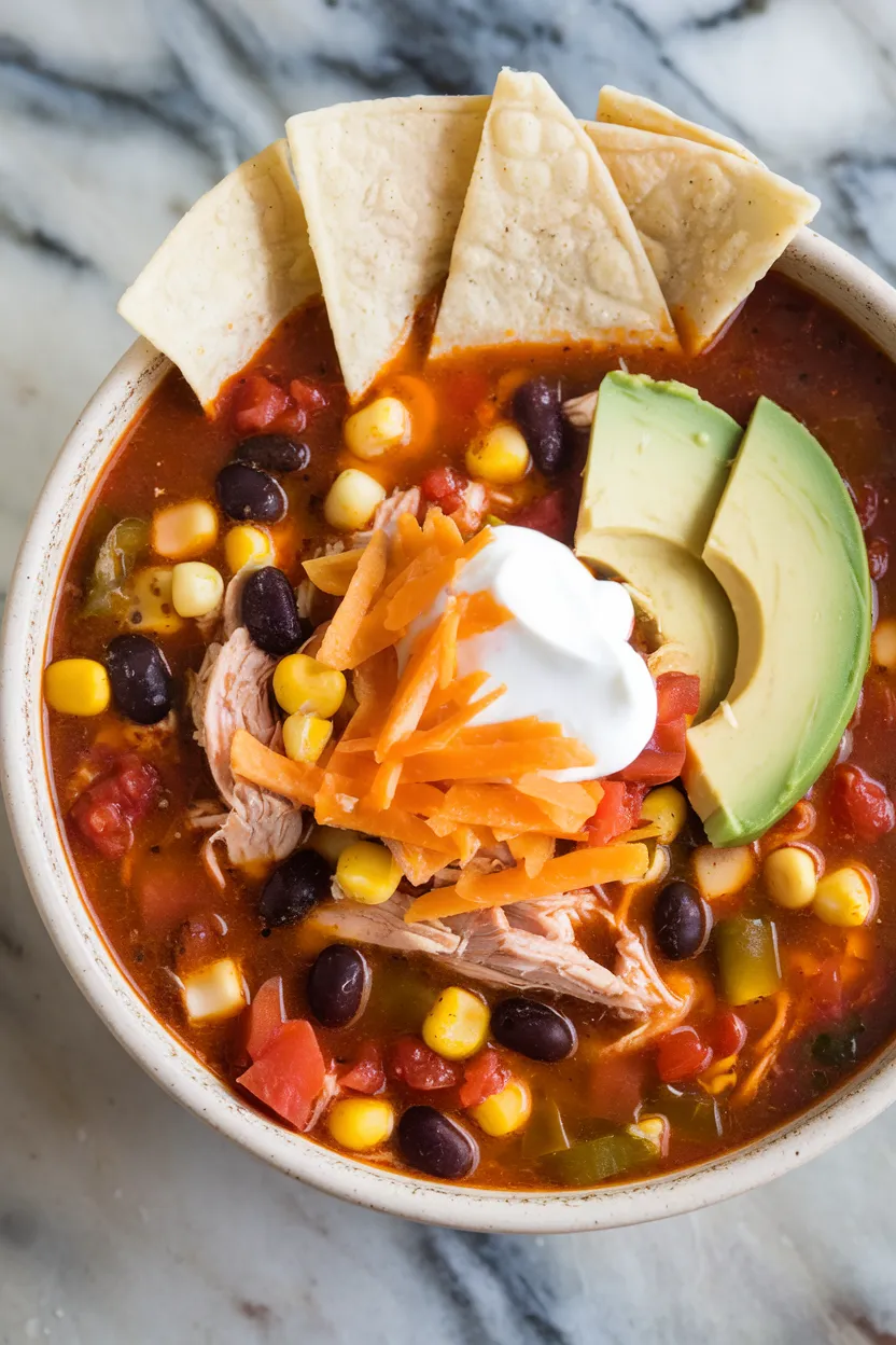 3. Spicy Chicken Tortilla Soup