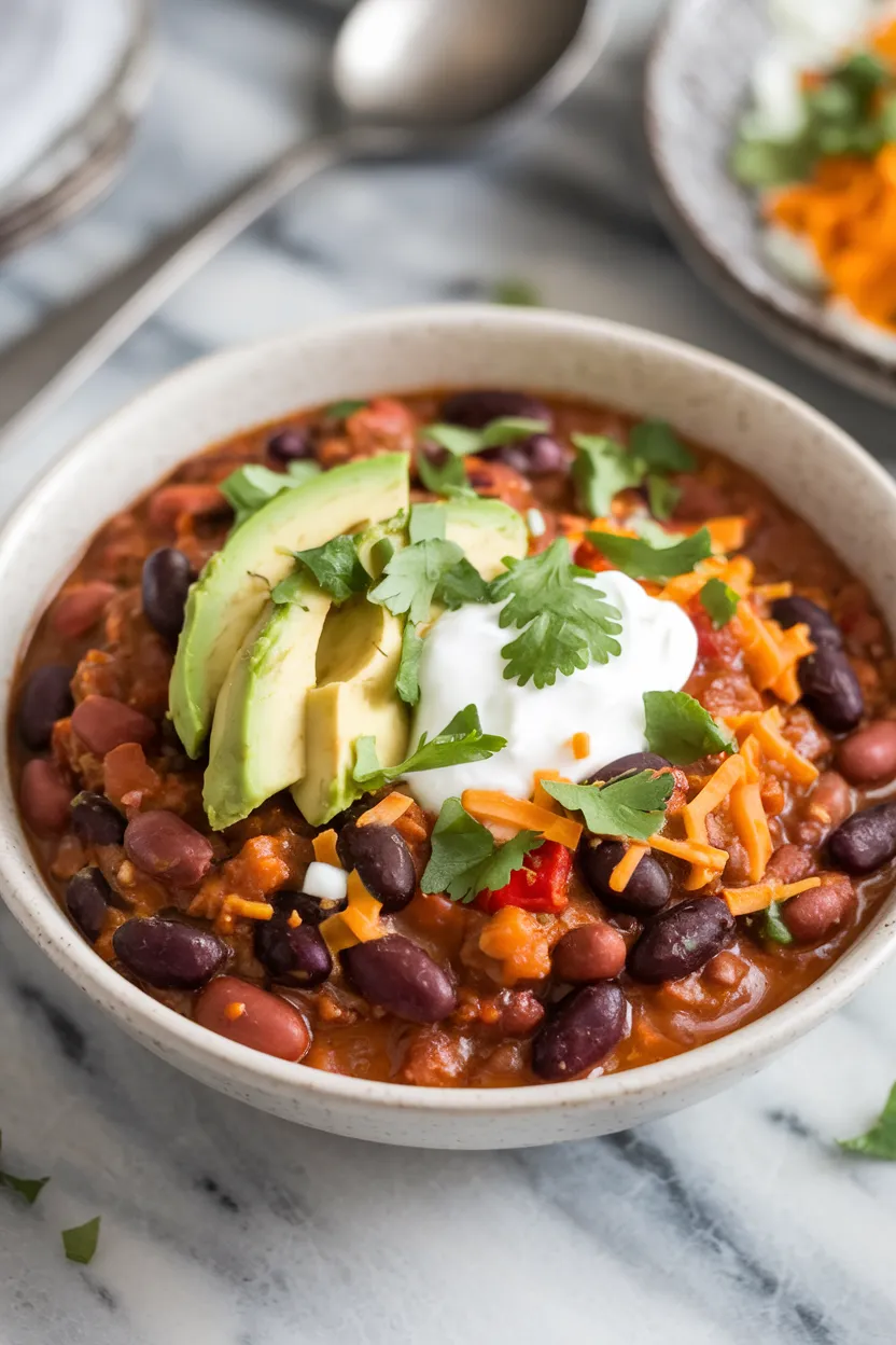 3. Vegetarian Three-Bean Chili