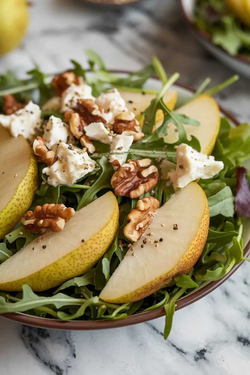 4. Pear and Gorgonzola Arugula Salad