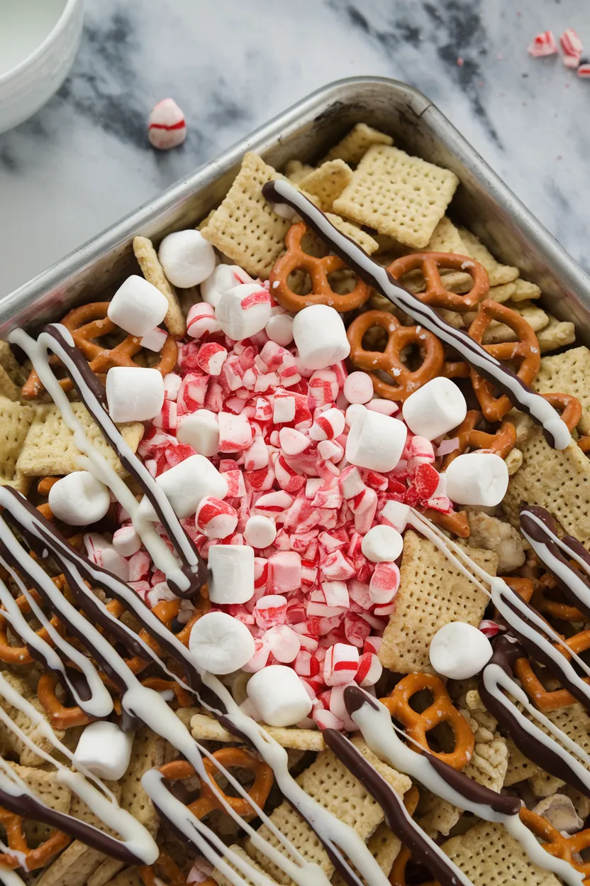 4. Peppermint Bark Snack Mix