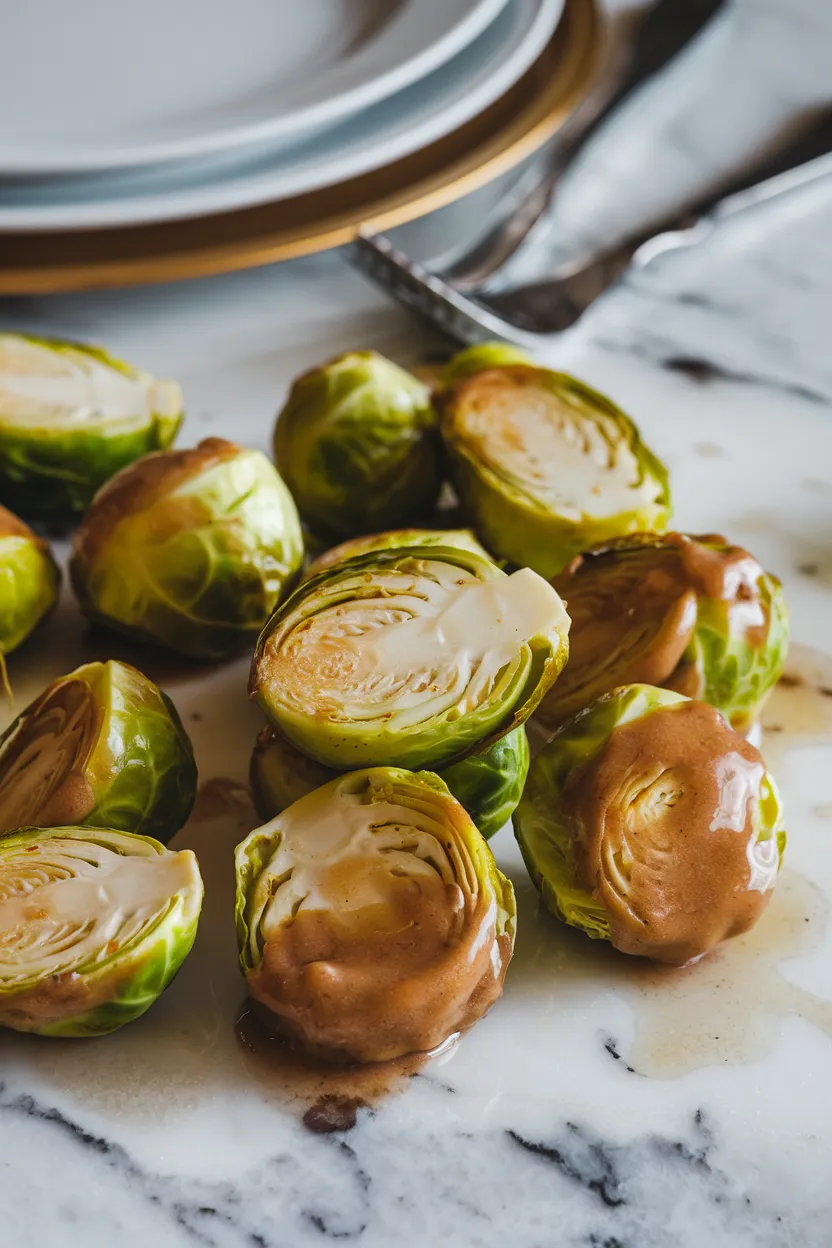 5. Apple Cider Glazed Brussels Sprouts