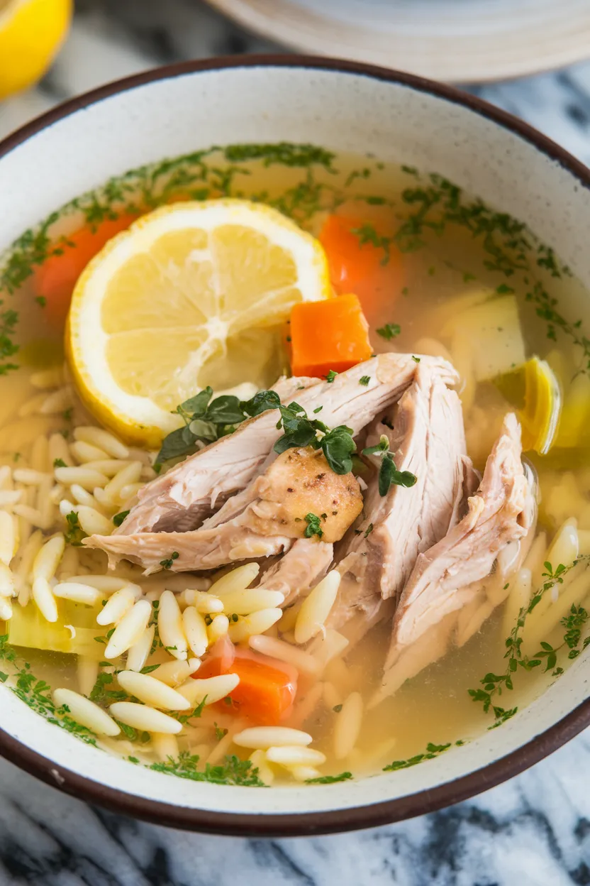 5. Lemon Chicken Orzo Soup