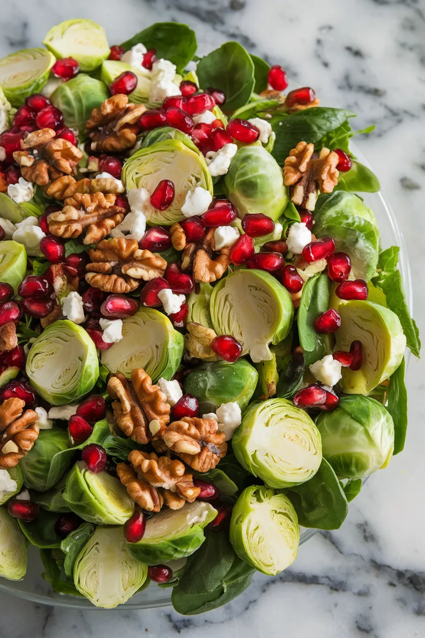 5. Pomegranate and Brussels Sprouts Salad