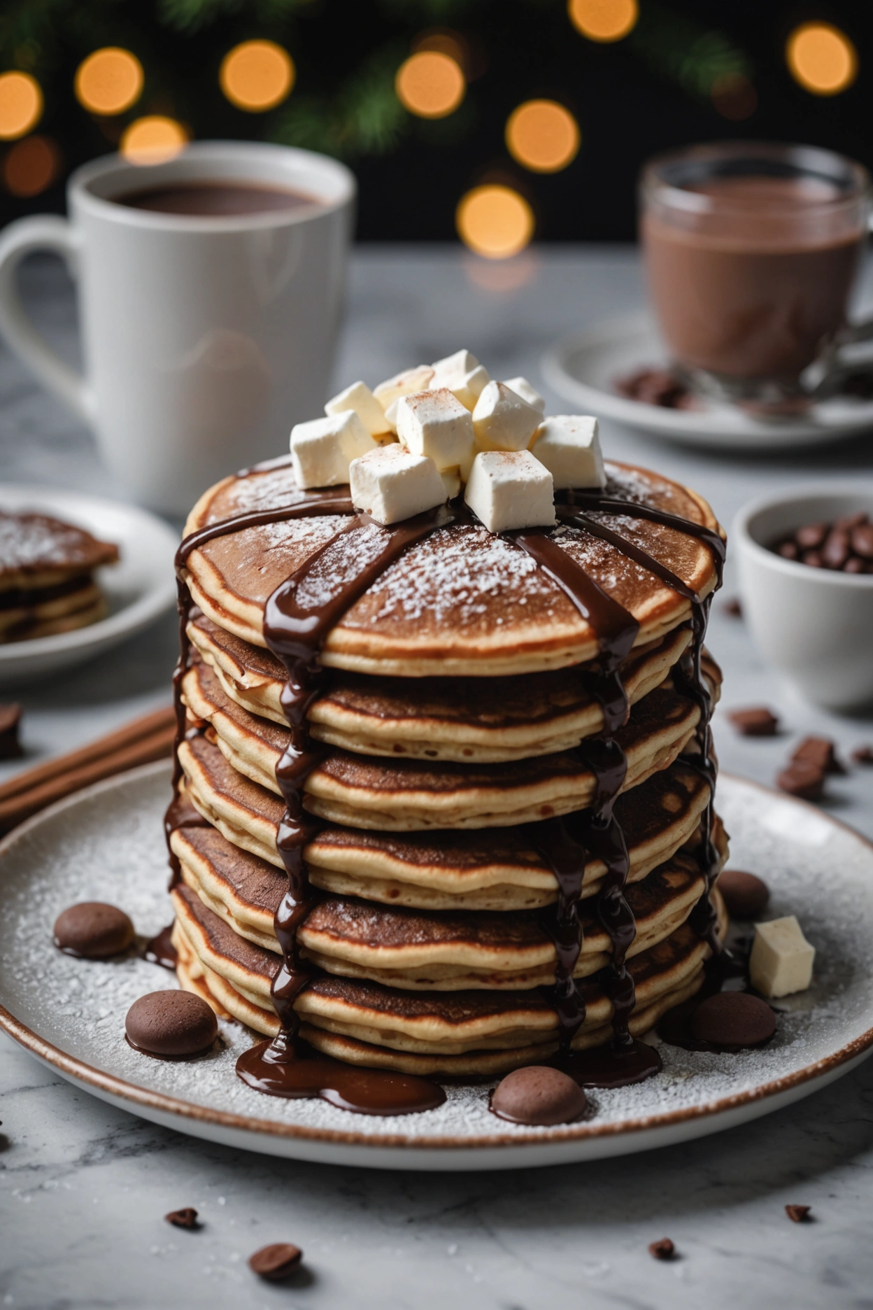 6. Hot Chocolate Pancakes