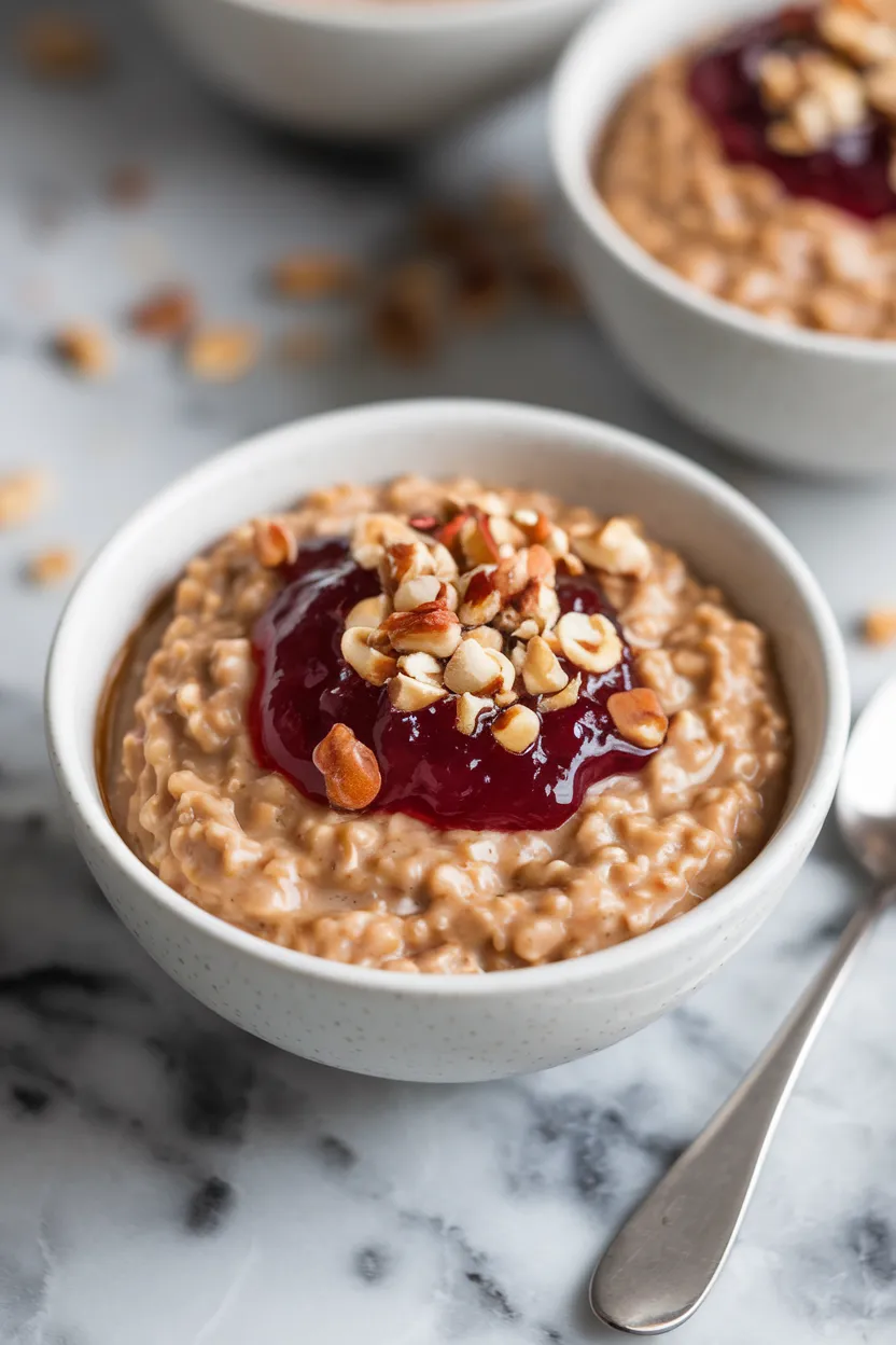 6. Peanut Butter and Jelly Oatmeal