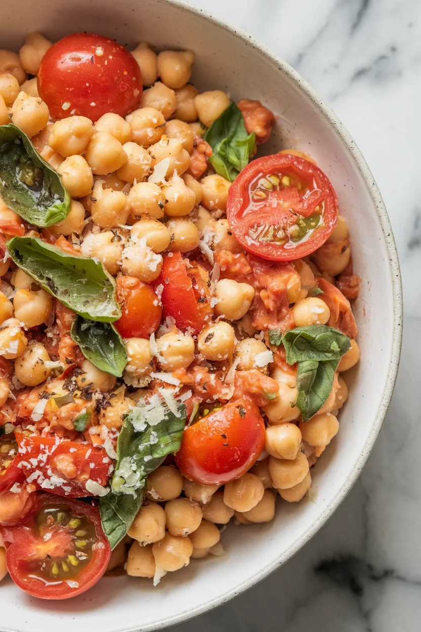 7. Chickpea Pasta with Tomato and Basil