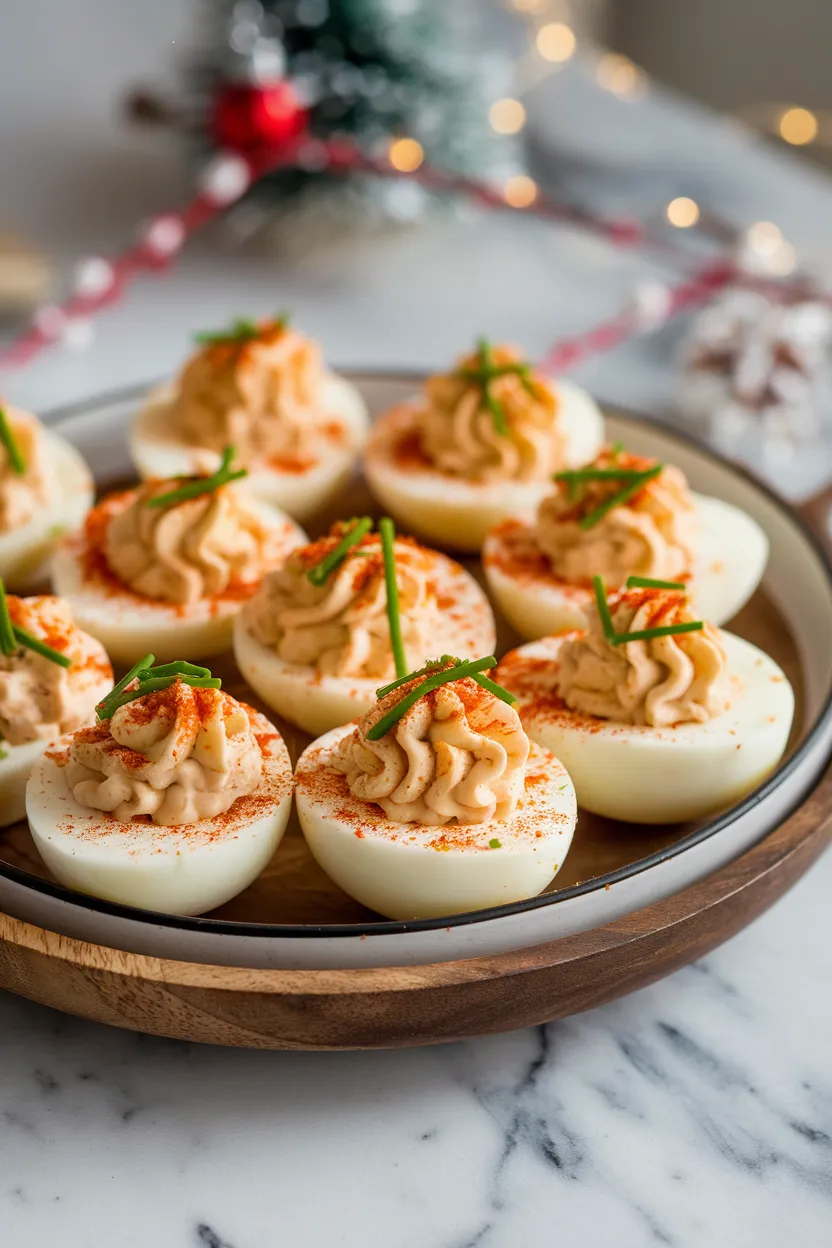 7. Christmas Deviled Eggs