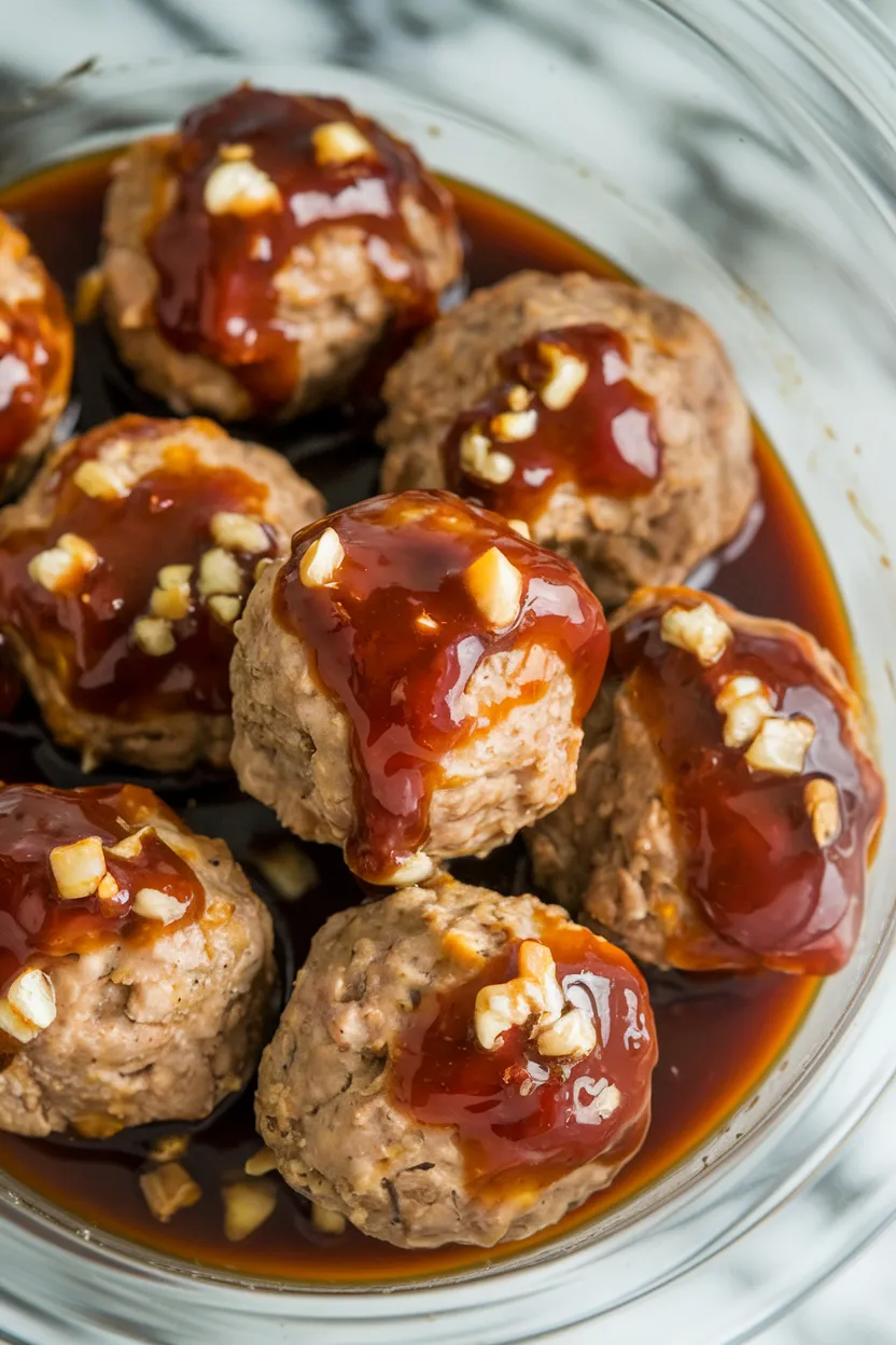 7. Honey Garlic Crockpot Meatballs